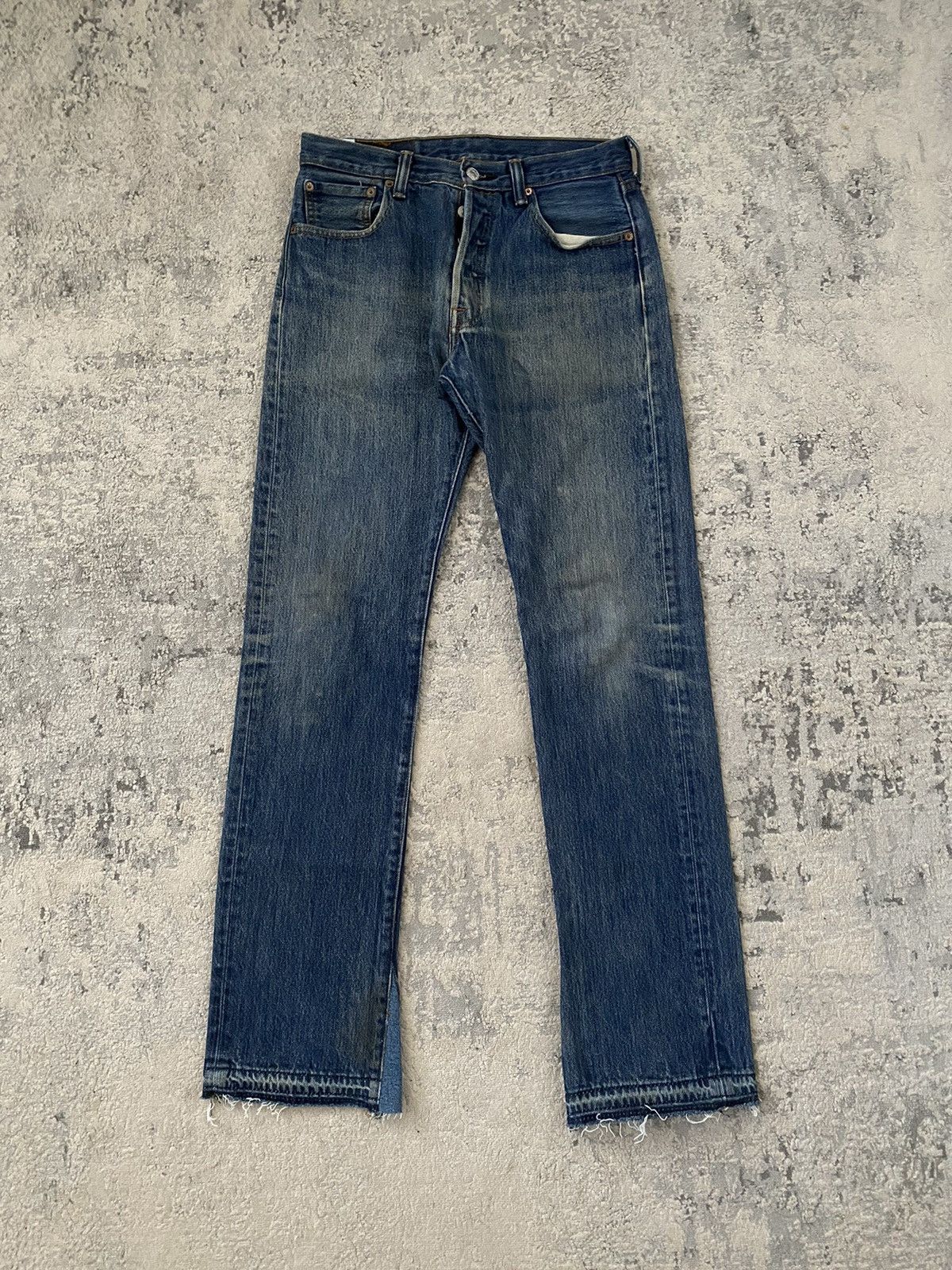 Vintage Levi’s 501 Sun Faded Flared Jeans | Grailed