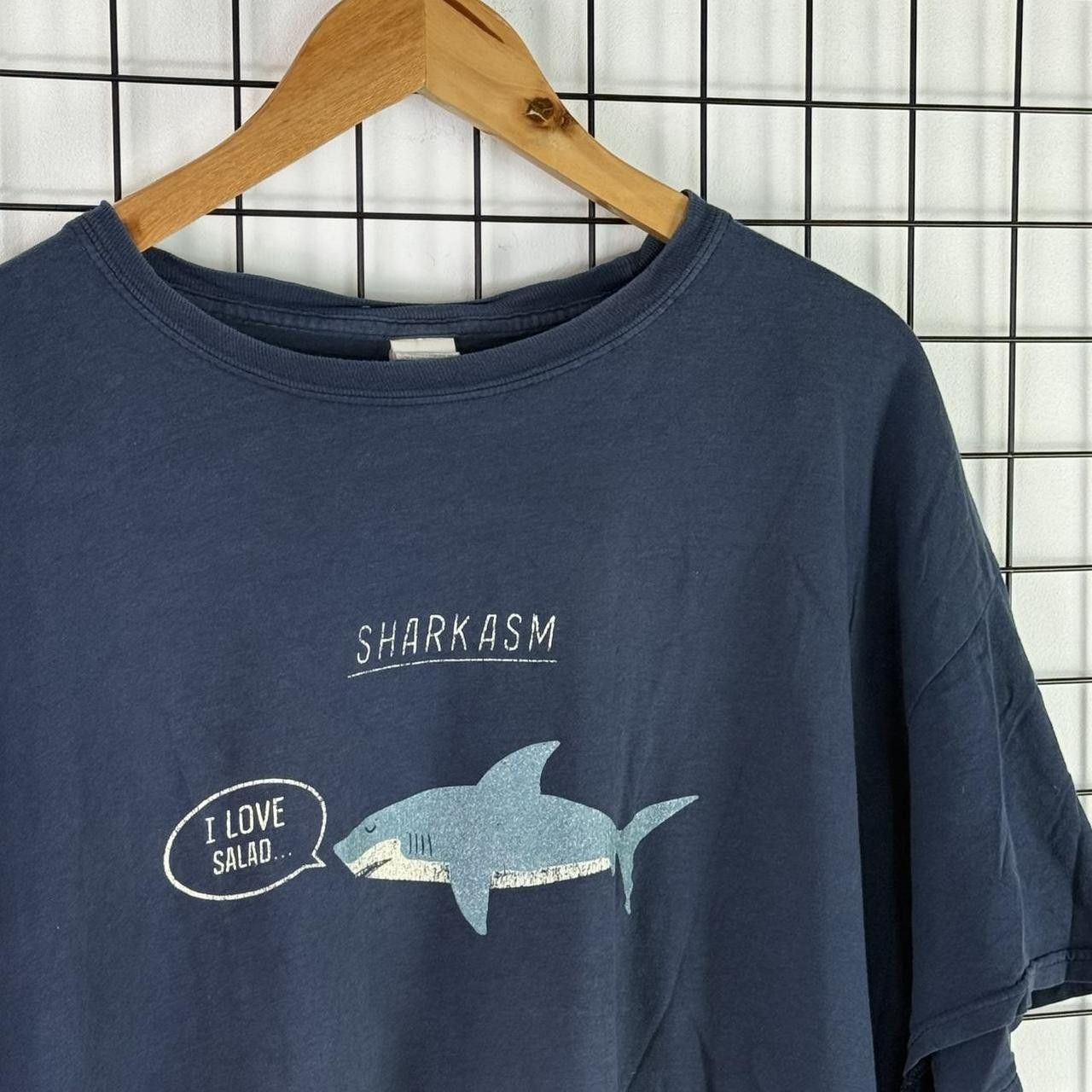 Vintage Sharkasm T shirt Tee Funny Print Vintage Retro Size US XXL / EU 58 / 5 - 4 Thumbnail