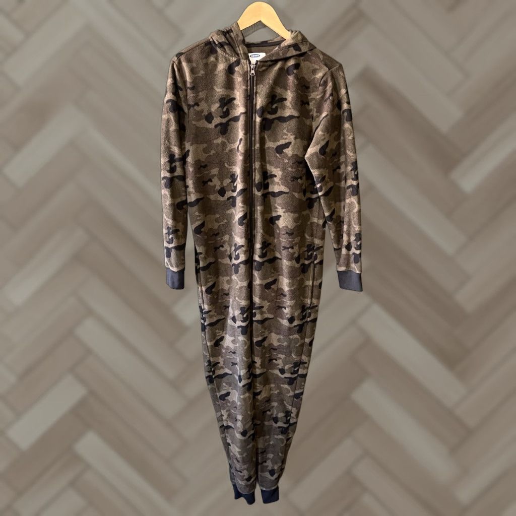 Gap VINTAGE Gap Mens Green Camo Fleece Full Zip One Piece Pajama Size Small Size US S / EU 44-46 / 1 - 1 Thumbnail