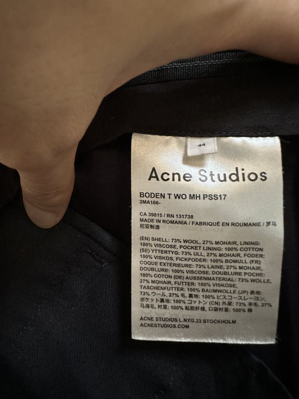 Acne Studios Acne Studios Boden T WO MH Pants Navy Size US 29 - 5 Thumbnail
