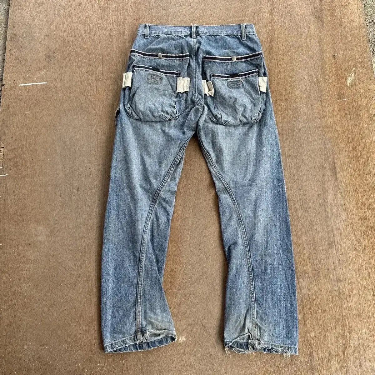 If Six Was Nine STEALS VINTAGE AFT JEAN REDLINE CURVE/BANANA LEG DENIM PANTS Size US 30 / EU 46 - 12 Thumbnail