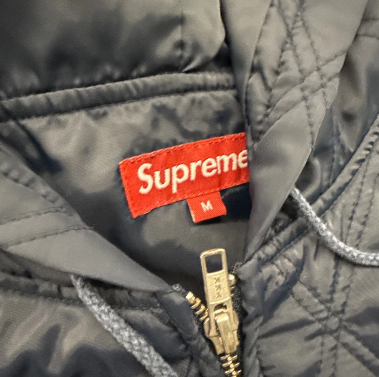 Supreme Supreme Quilted Hooded Jacket Blue M SS13 Checkered Flag OG Size US M / EU 48-50 / 2 - 10 Thumbnail
