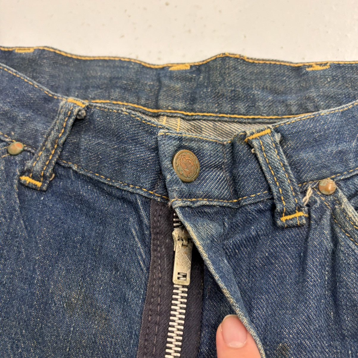 Other Vintage 50s Blue Bell? Dark Distressed Workwear Jeans 27x28 Size 27" / US 4 / IT 40 - 4 Thumbnail