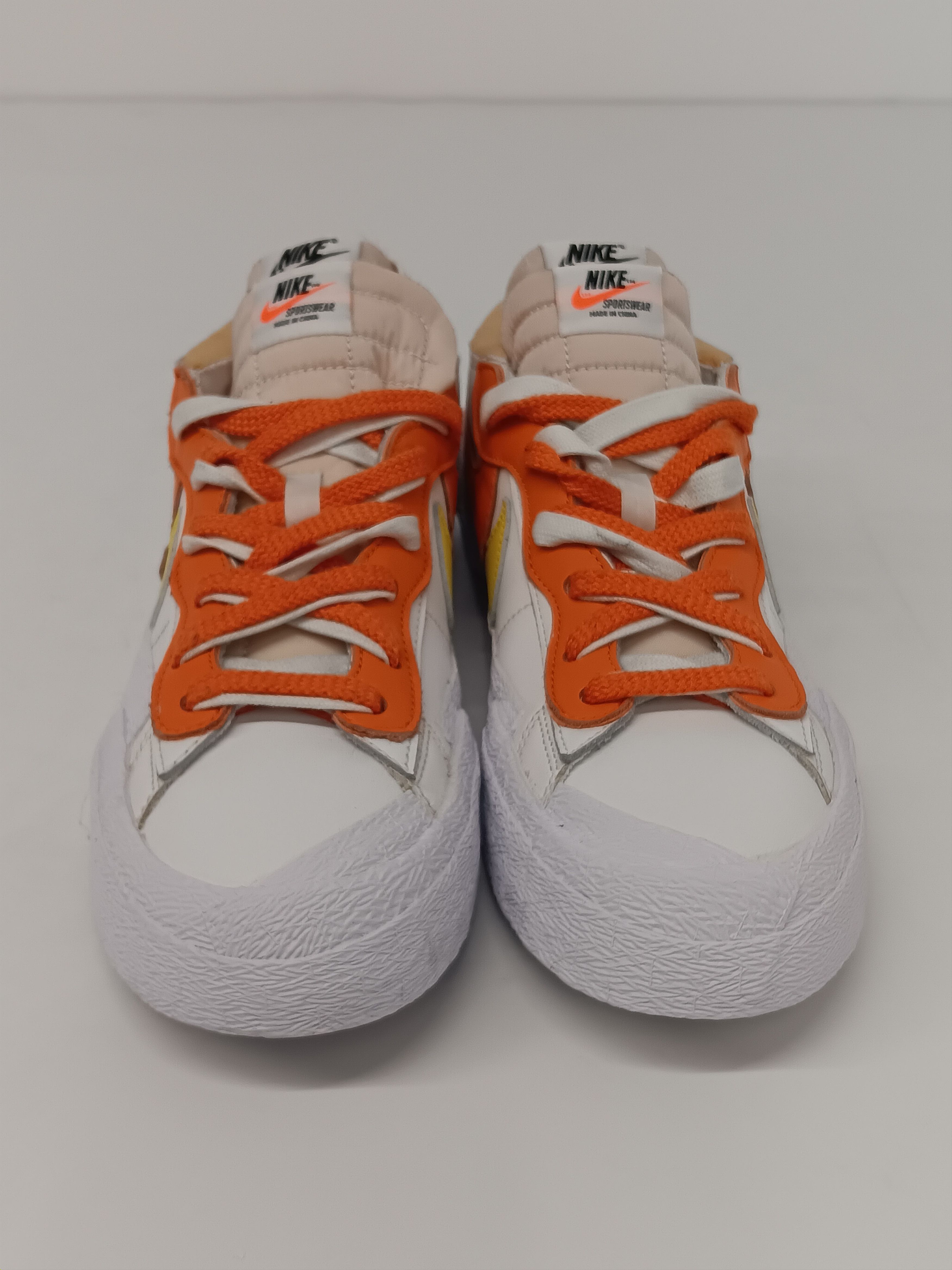 Nike NIKE x Sacai Blazer White Magma Orange Low Top Sneakers- US9 Size US 9 / EU 42 - 10 Thumbnail