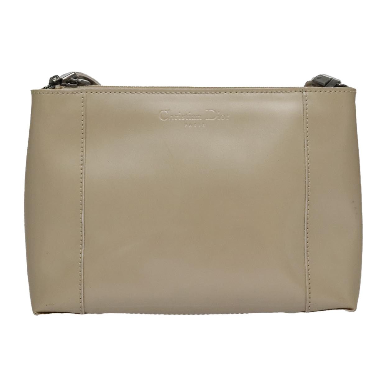 Dior DIOR Shoulder Bag Patent Leather Beige Silver Size ONE SIZE - 1 Thumbnail