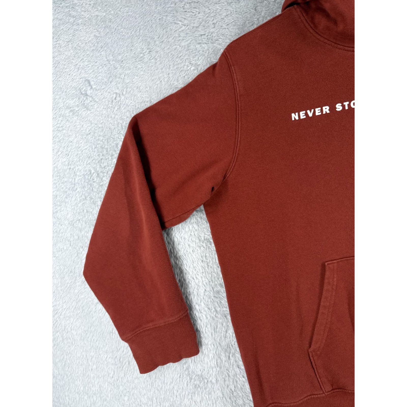 The North Face The North Face Mens Hoodie Pullover Sweatshirt Red Jersey Cotton Blend Large L Man Outdoors Comforthoodie Size US L / EU 52-54 / 3 - 3 Thumbnail