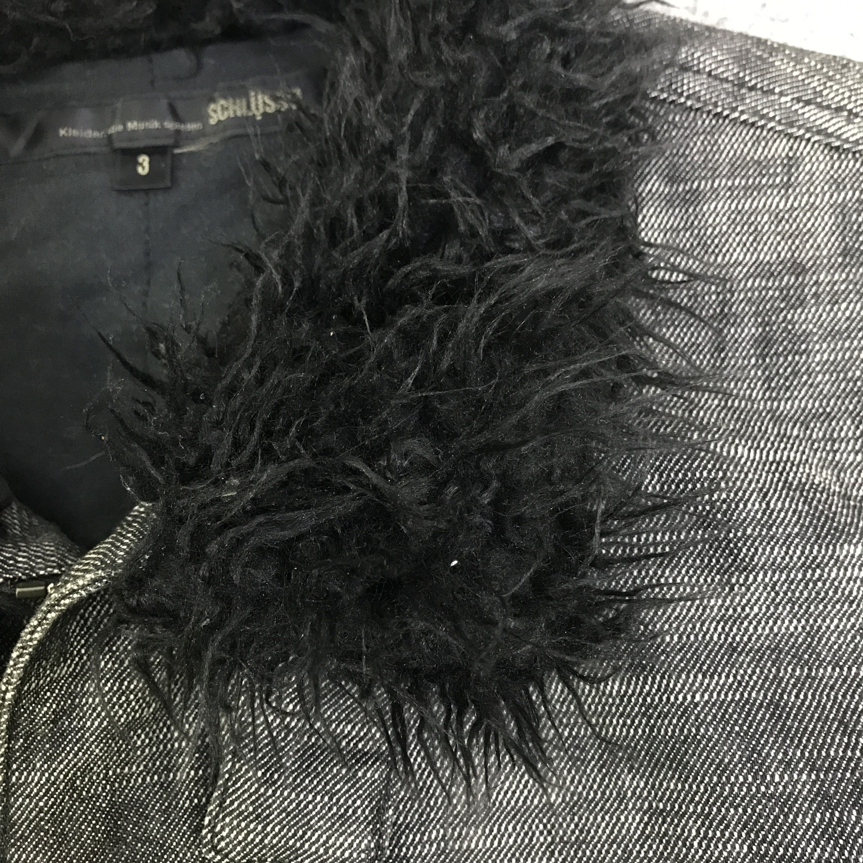 Schlussel Schlussel Black Denim Sherpa Jacket K125B14 Size US M / EU 48-50 / 2 - 14 Thumbnail