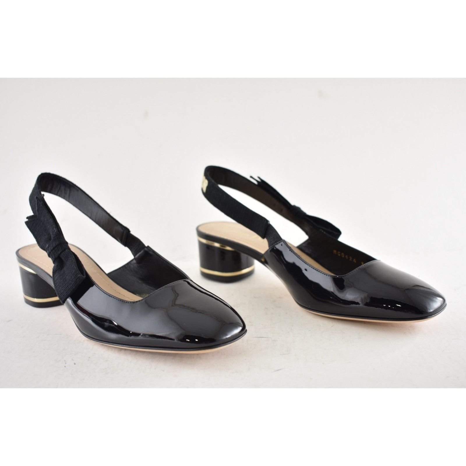 Dior Dior Miss Dior Paris Black Patent Bow Slingback Strap Size US 8.5 / IT 38.5 - 4 Thumbnail