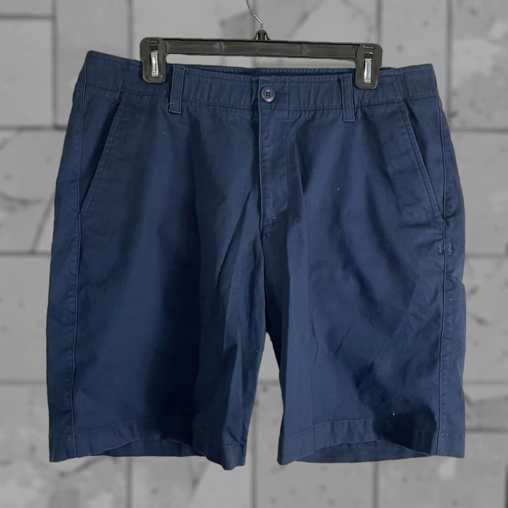 Under Armour Under Armour Dark Blue Cotton Blend Casual Shorts Mens Size 36 Size US 36 / EU 52 - 1 Thumbnail