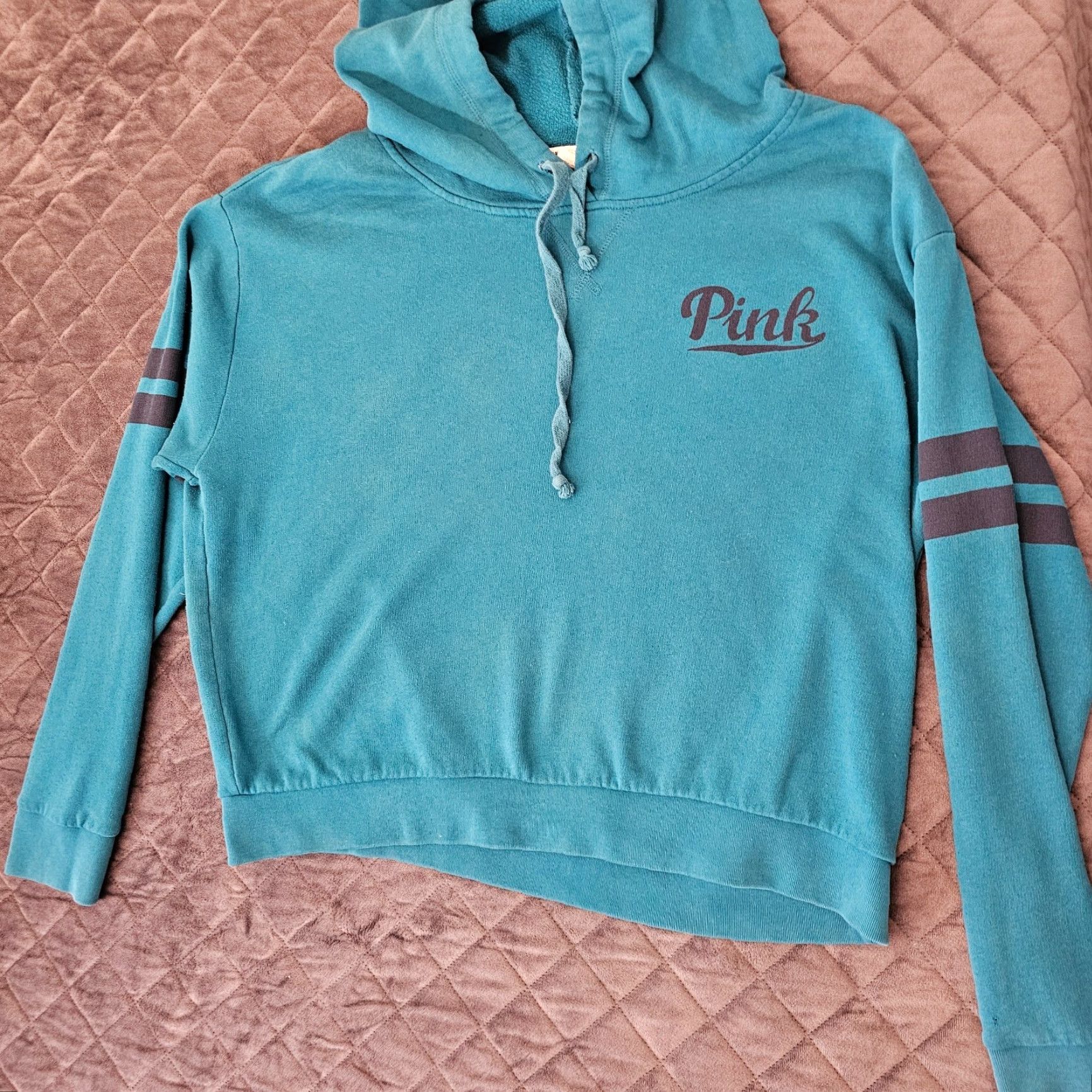 Victoria's Secret Victoria's Secret Sweatshirt Hoodie Women's L Teal Logo Pullover Casual Knit none Jacket? Size L / US 10 / IT 46 - 6 Thumbnail
