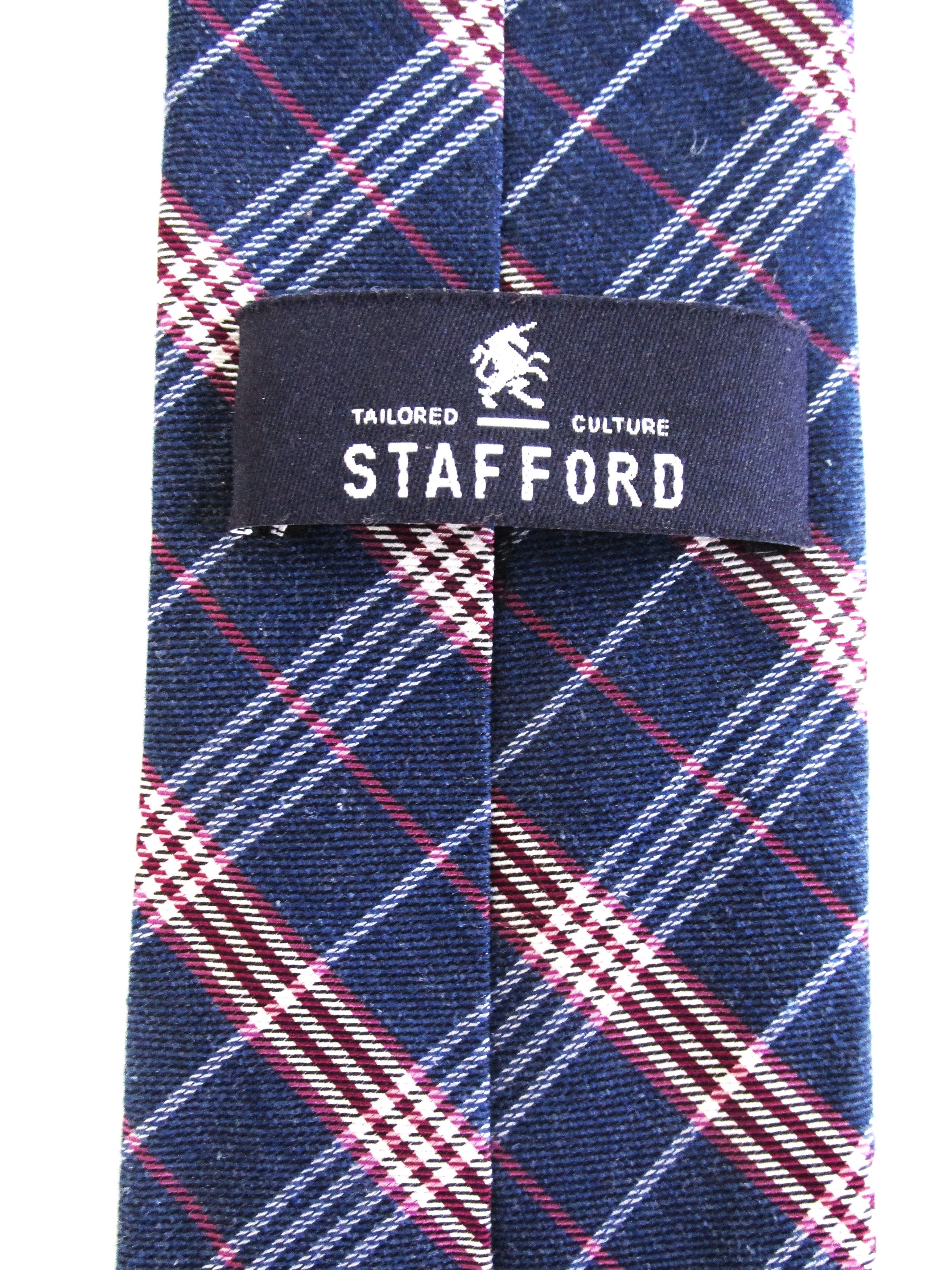 Stafford Stafford Men's Cotton Plaid Tie Size ONE SIZE - 5 Thumbnail