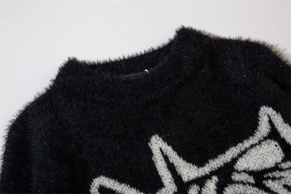 Vintage Men's loose street casual letter round neck sweater Size US M / EU 48-50 / 2 - 3 Thumbnail