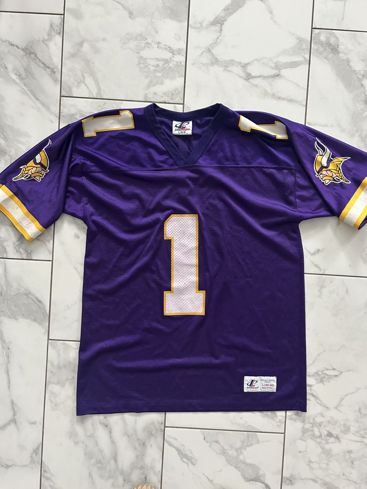 Logo Athletic Vintage Warren Moon Minnesota Vikings NFL Football Jersey Size US L / EU 52-54 / 3 - 1 Thumbnail