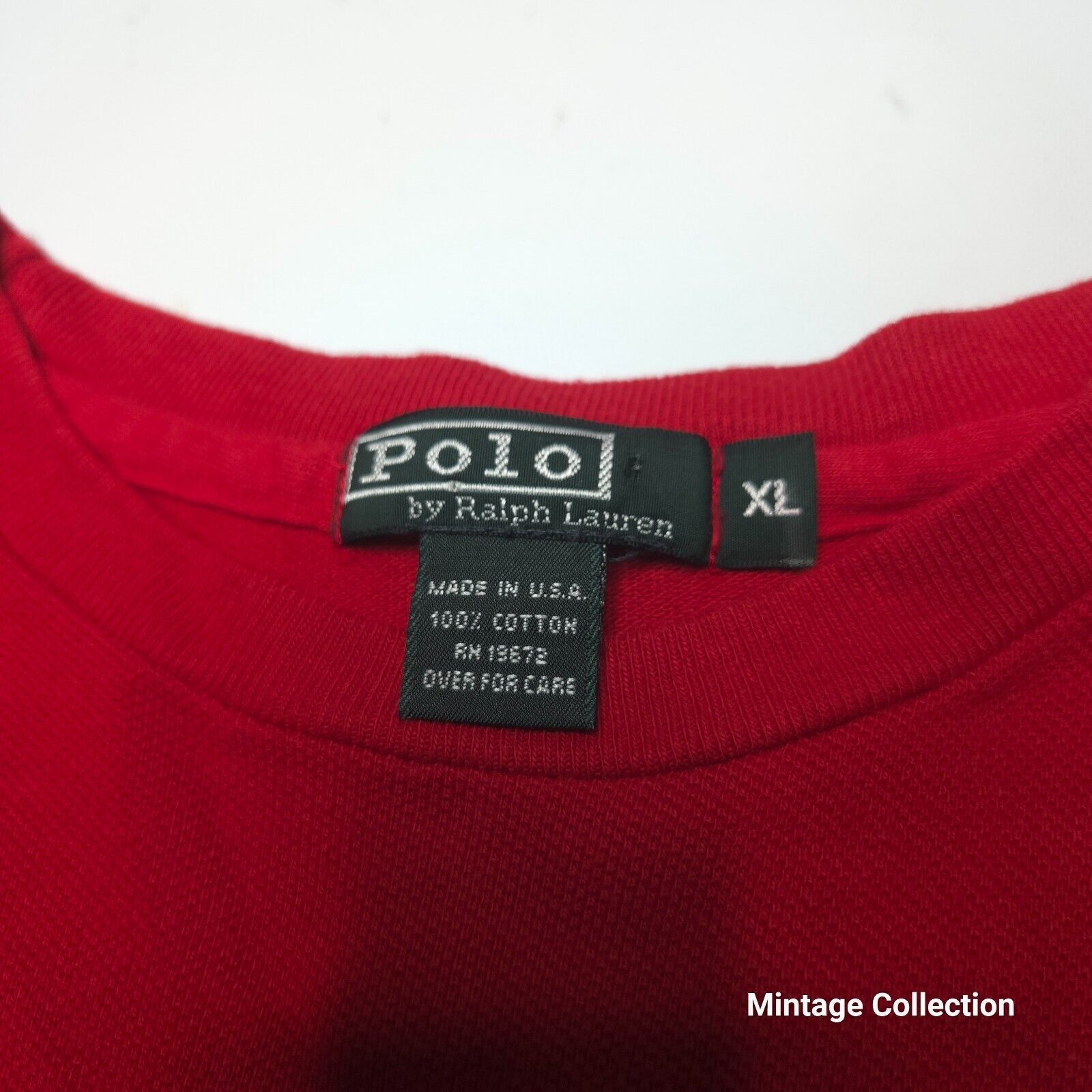 Ralph Lauren VINTAGE POLO RALPH LAUREN RED PIQUE POCKET SHIRT FLAG SHIELD Size US XL / EU 56 / 4 - 7 Thumbnail