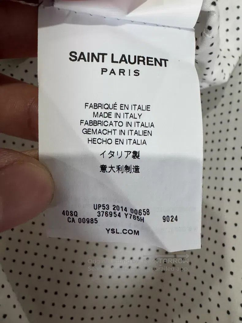 Saint Laurent Paris Saint Laurent Paris size 39 Original White Polka Dot Men's Size US M / EU 48-50 / 2 - 4 Thumbnail