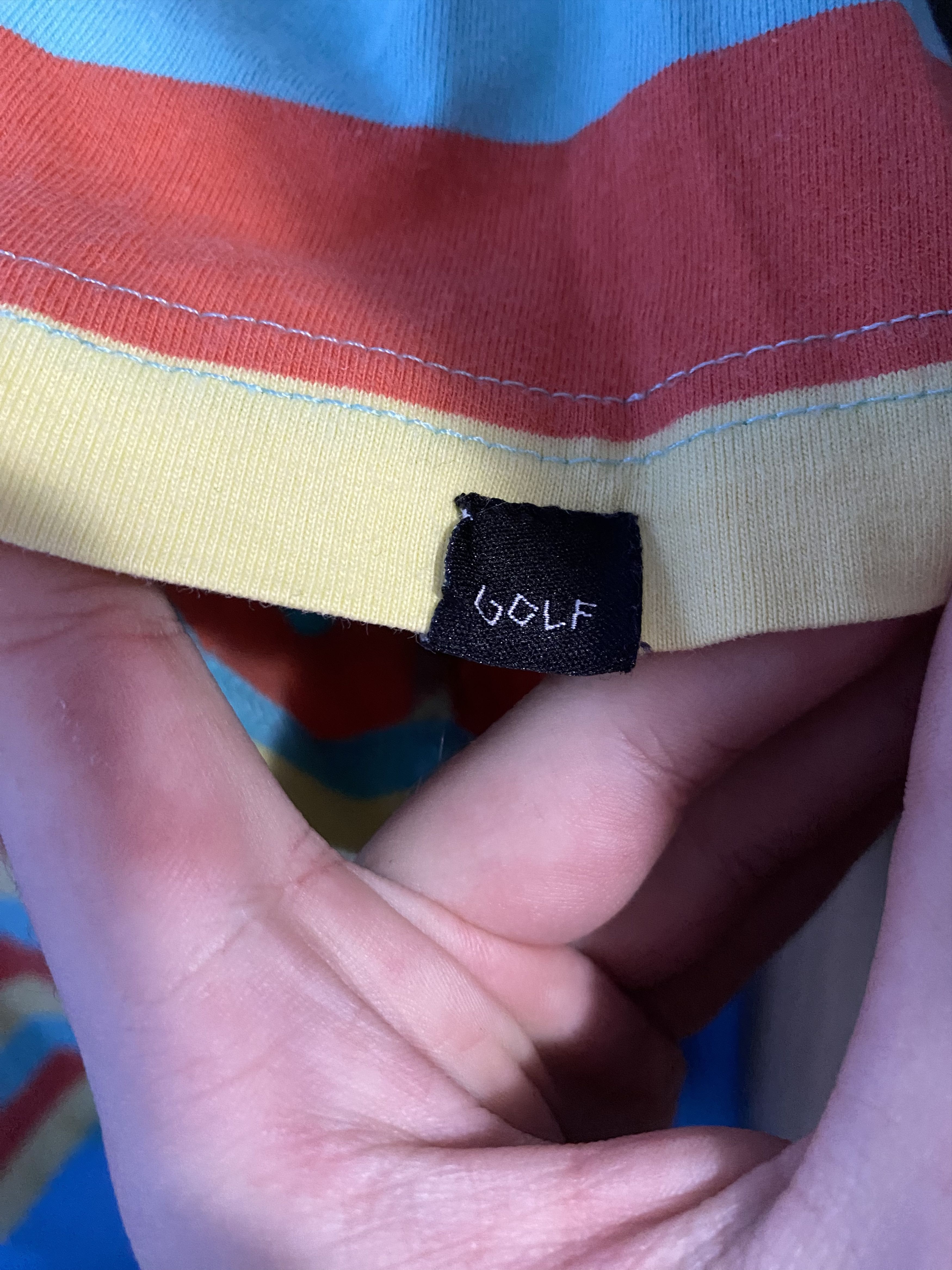 Golf Wang Golf Wang SS14 Striped Logo Tee Size US XL / EU 56 / 4 - 4 Thumbnail