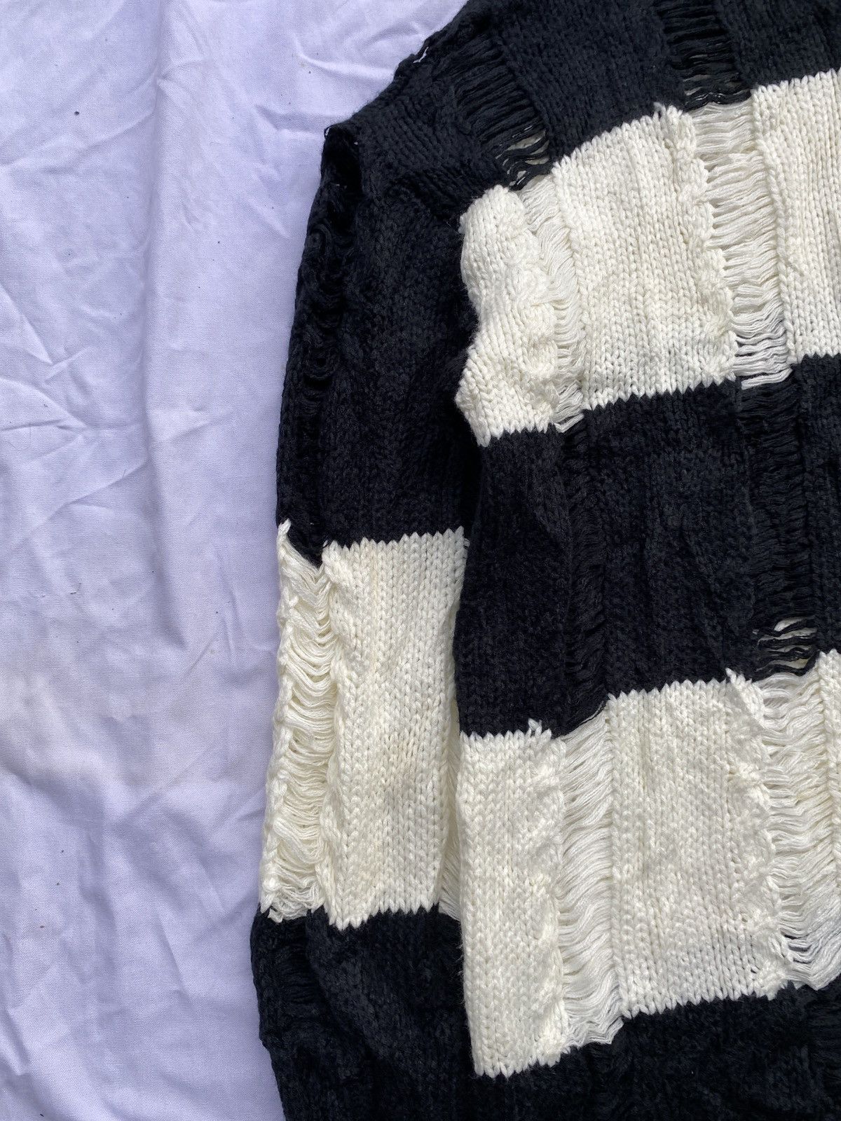 14th Addiction × Japanese Brand × KMRii “SAMPLE” Distressed Knitted Punk Sweater Size US M / EU 48-50 / 2 - 3 Thumbnail