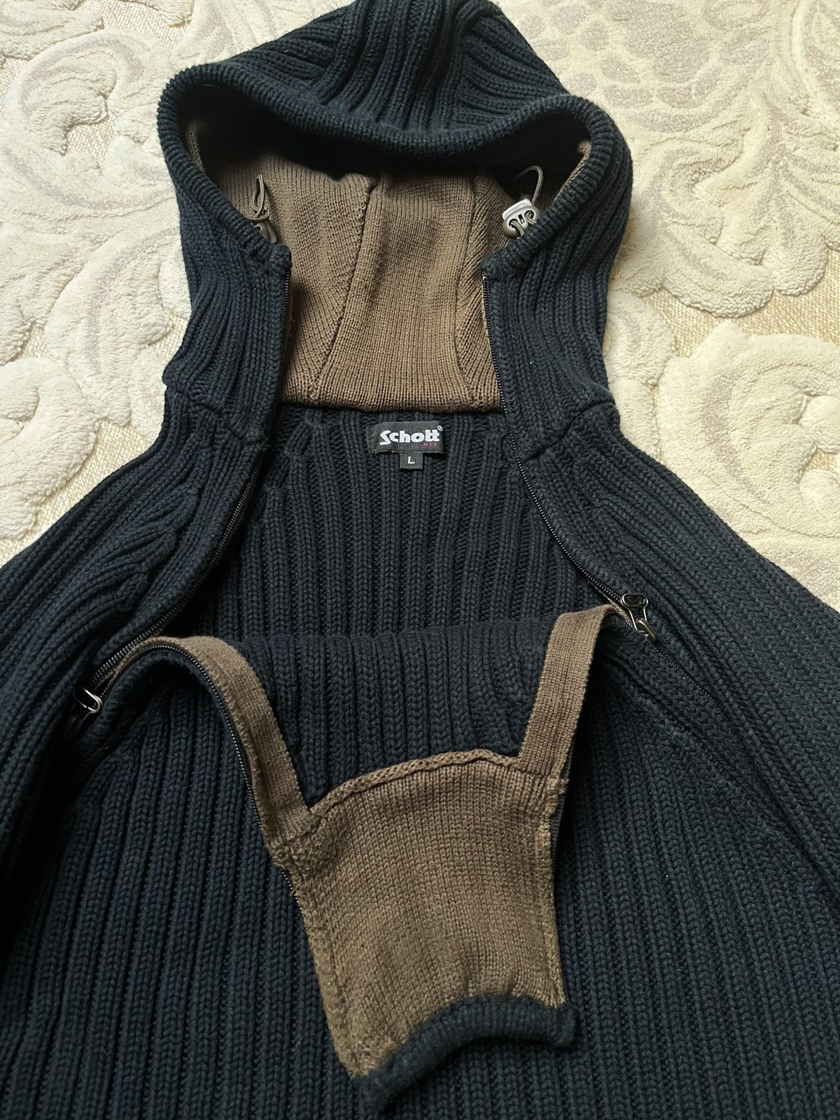 Schott Schott Balaclava Sweater Size US L / EU 52-54 / 3 - 3 Thumbnail