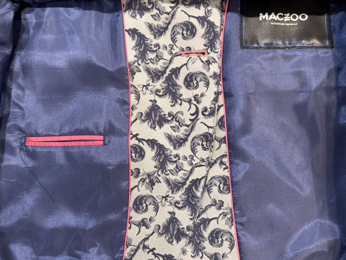 Maceoo MACEOO Paris Men’s Descartes Swirl Blue Blazer Size 40/3 NWT Size 40R - 7 Thumbnail