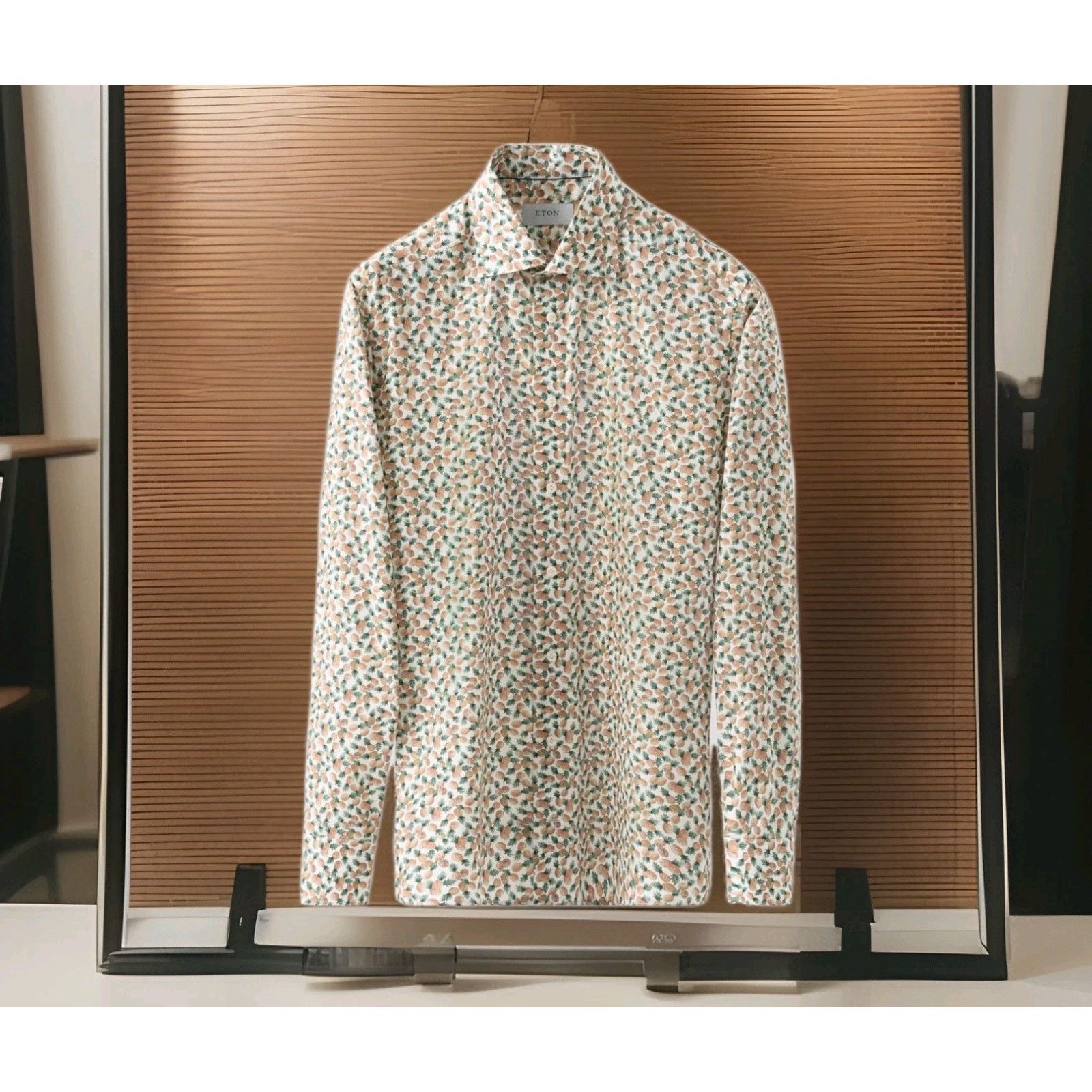 Eton Eton Dress Shirt Contemporary Fit Pineapple Print Size 44 Size US S / EU 44-46 / 1 - 8 Thumbnail