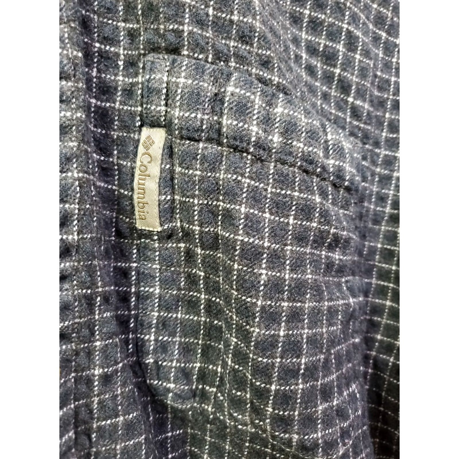 Vintage Columbia Flannel Shirt Mens XL Shepherds Check Button Down Black LongSleeve Size US XL / EU 56 / 4 - 2 Thumbnail