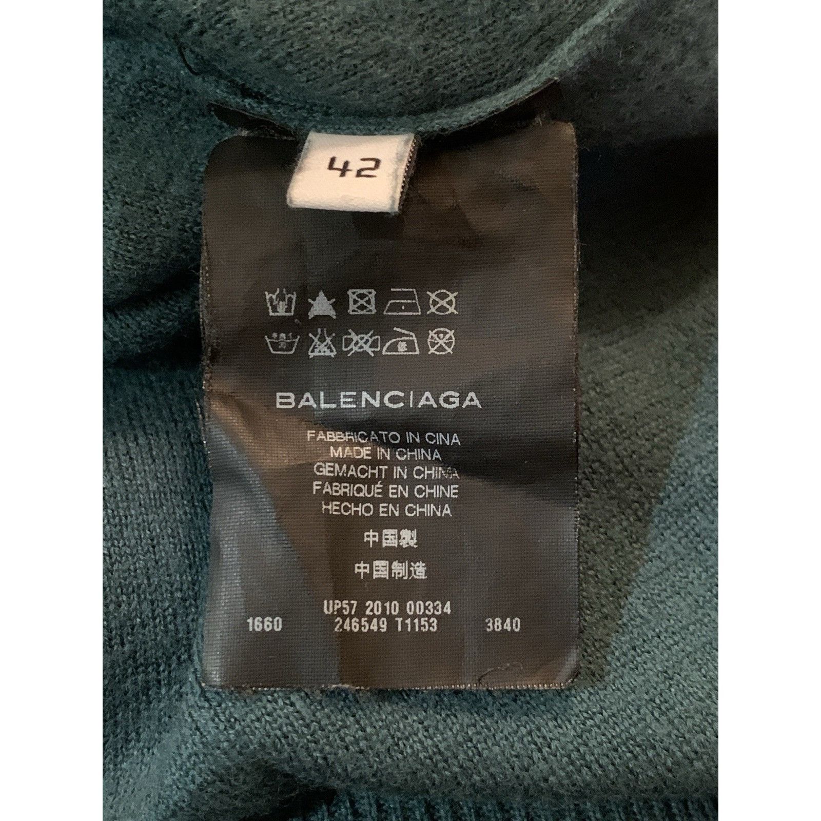 Balenciaga Balenciaga Knits Green Square Neck 100% Wool Sweater Sz 42 Size S / US 4 / IT 40 - 5 Thumbnail