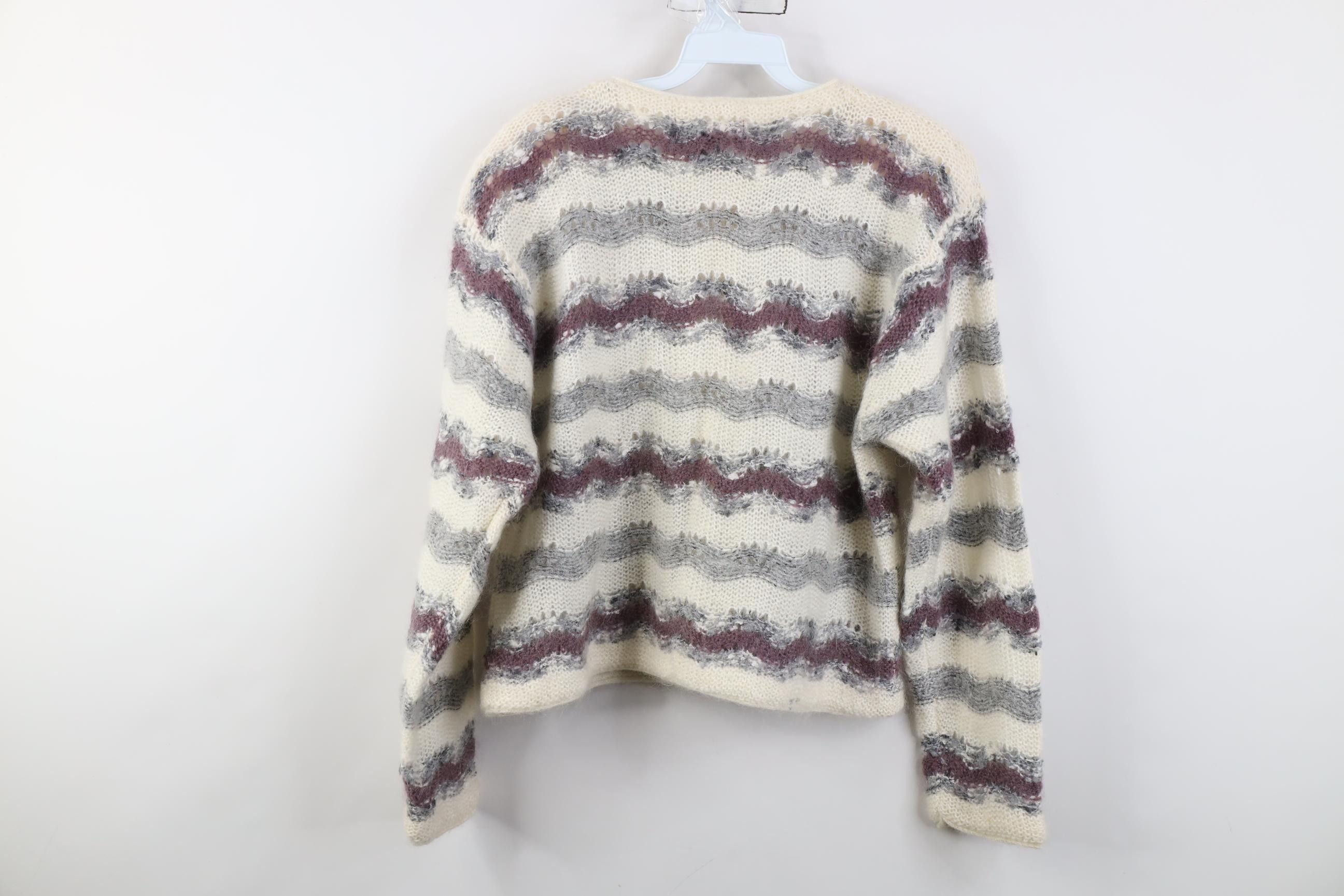 Vintage Vintage 90s Streetwear Mohair Blend Knit Cropped Sweater Size L / US 10 / IT 46 - 7 Thumbnail