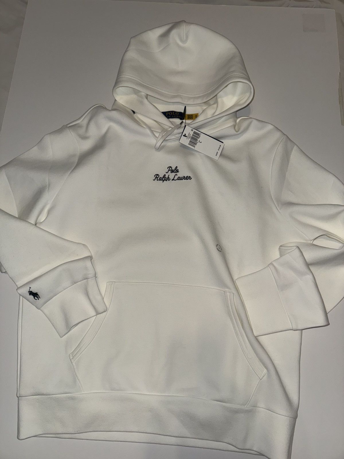 Ralph Lauren Polo Ralph Lauren Logo Double-Knit Hoodie in white. Size US L / EU 52-54 / 3 - 1 Thumbnail