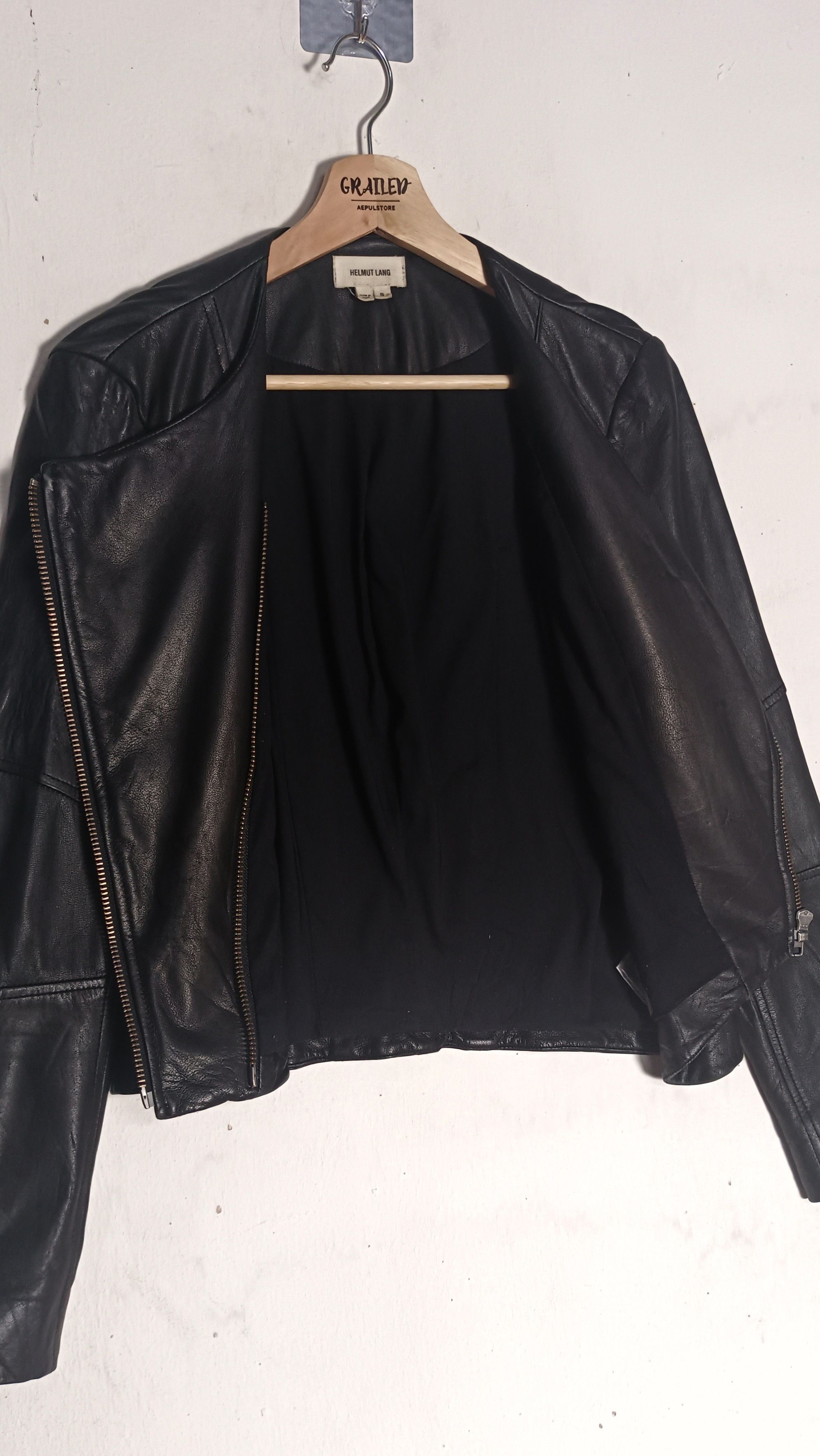 Helmut Lang 🔥HELMUT LANG Intermix Black Lamb Leather Asymmetrical Size S / US 4 / IT 40 - 4 Thumbnail