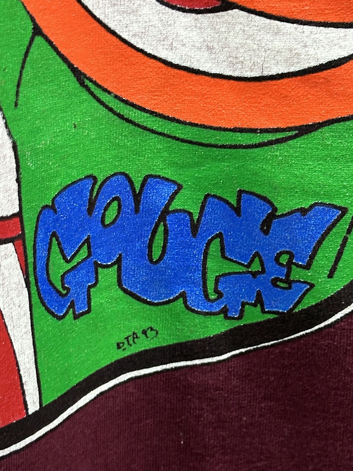Vintage vintage 90s GOUGE X SESAME STREET mirror print t-shirts Size US L / EU 52-54 / 3 - 4 Thumbnail