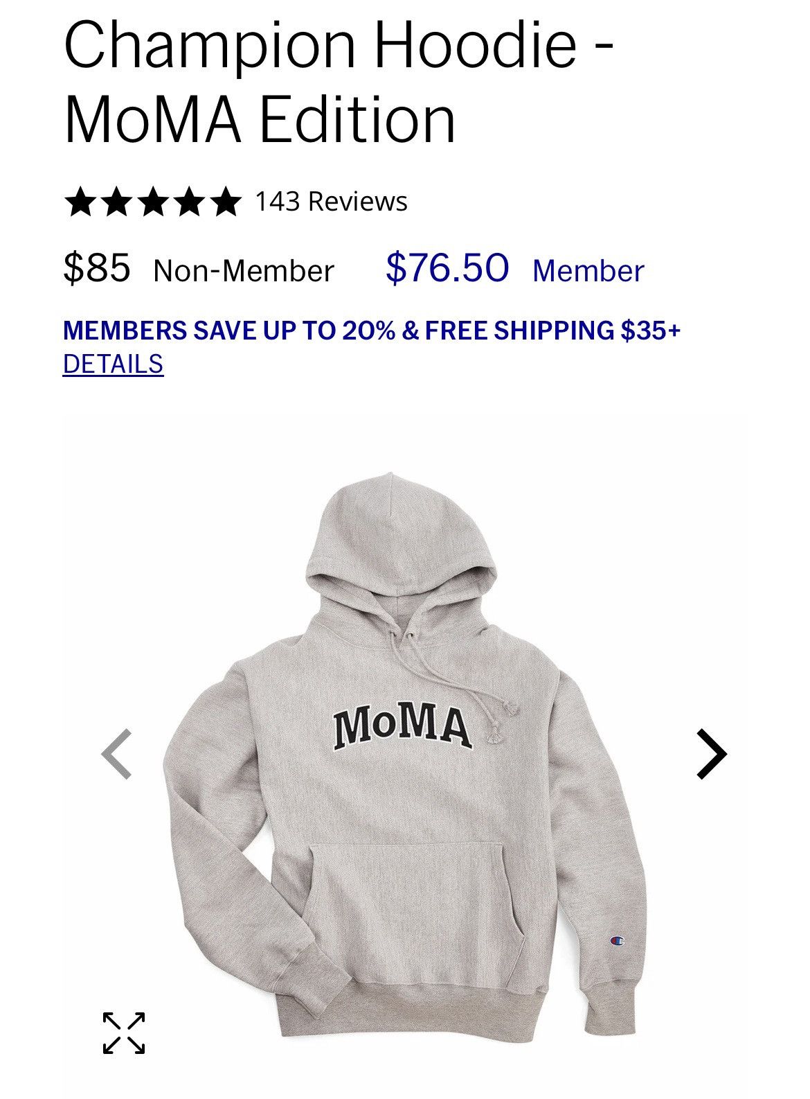 Moma hoodie grey best sale