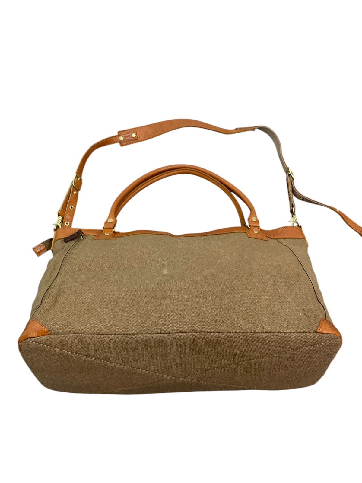 Genuine Leather Leather Cotton Doubles Duffle Bag 1🟩7 Size ONE SIZE - 15 Thumbnail