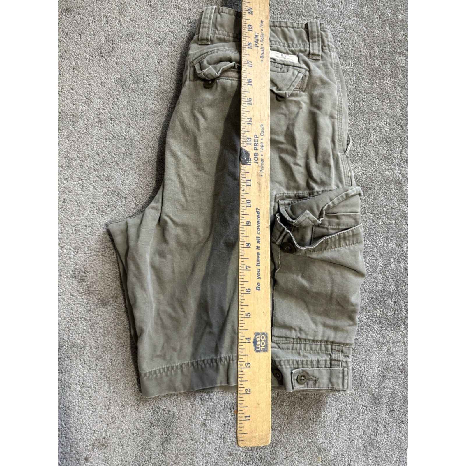 Gap VINTAGE Gap Cargo Shorts Men 31 Beige Brown Zip Fly Drawstring Buttoned Pockets Size US 31 - 6 Thumbnail