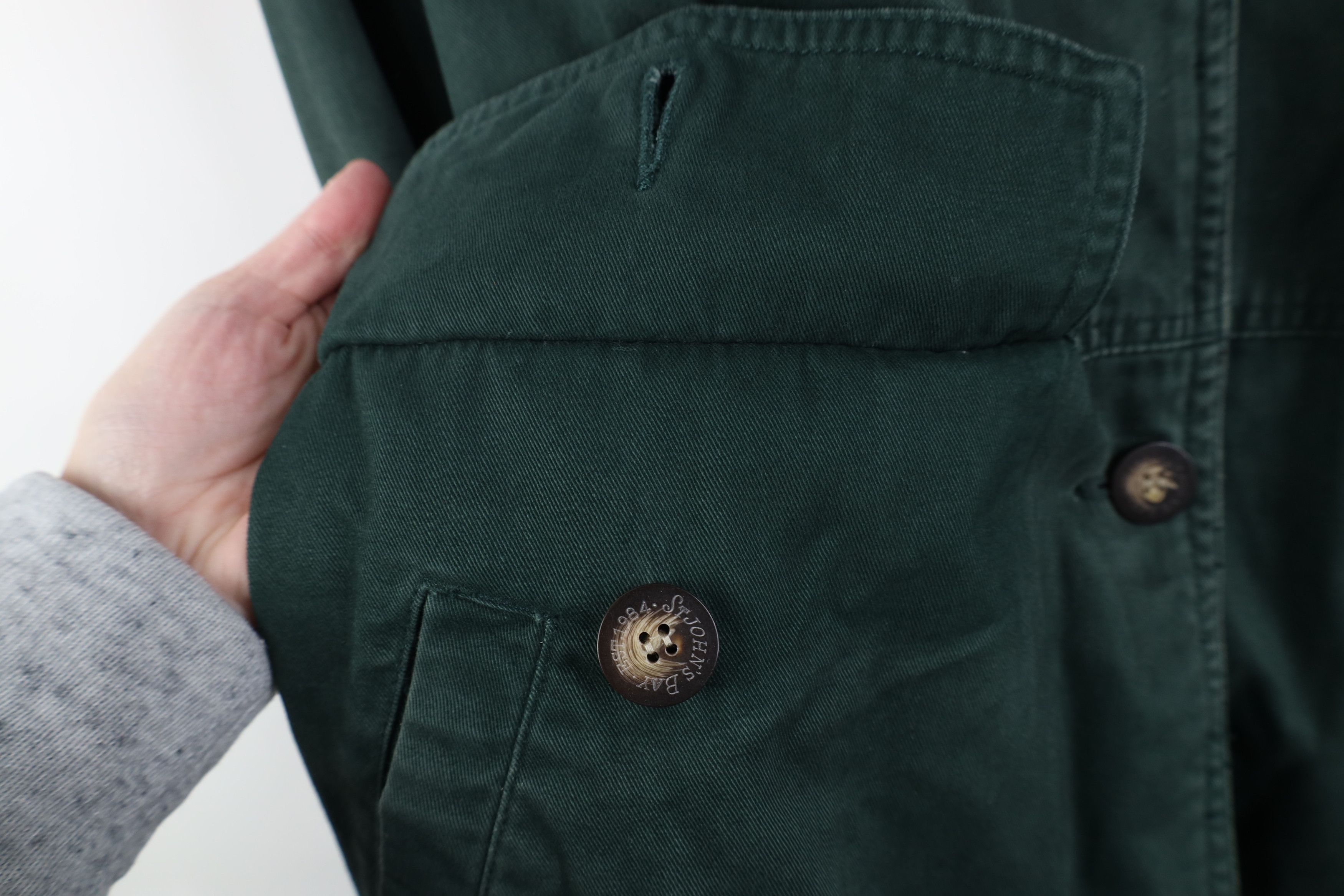 Vintage Vintage 90s Streetwear Flannel Lined Chore Barn Jacket Green Size L / US 10 / IT 46 - 5 Thumbnail