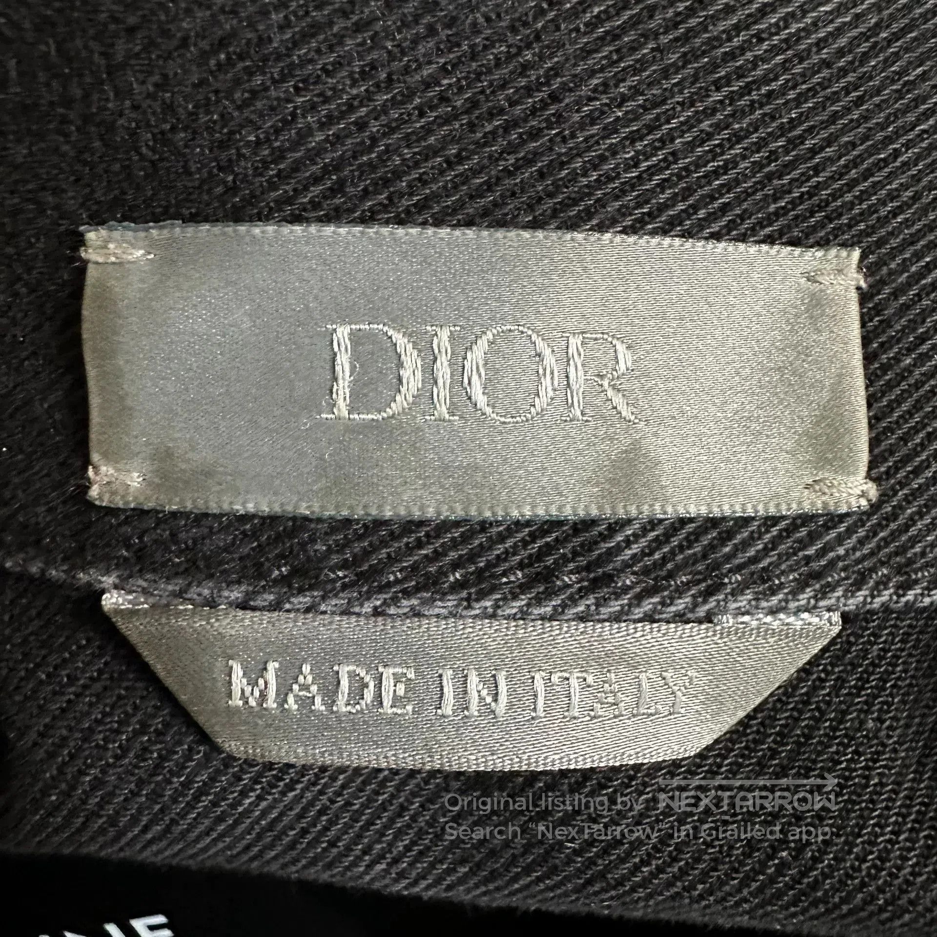 Dior Dior Black Distressed Back Floral Denim Jacket. Size US L / EU 52-54 / 3 - 5 Thumbnail