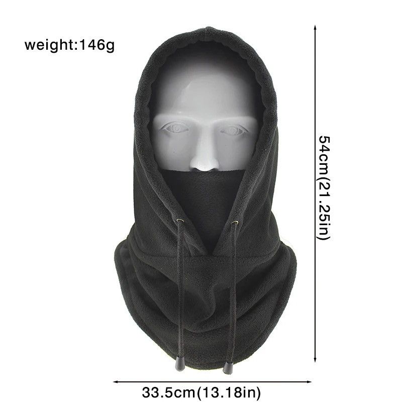 Other Black Balaclava Ski Mask winter plush Fleece warm Size ONE SIZE - 4 Thumbnail