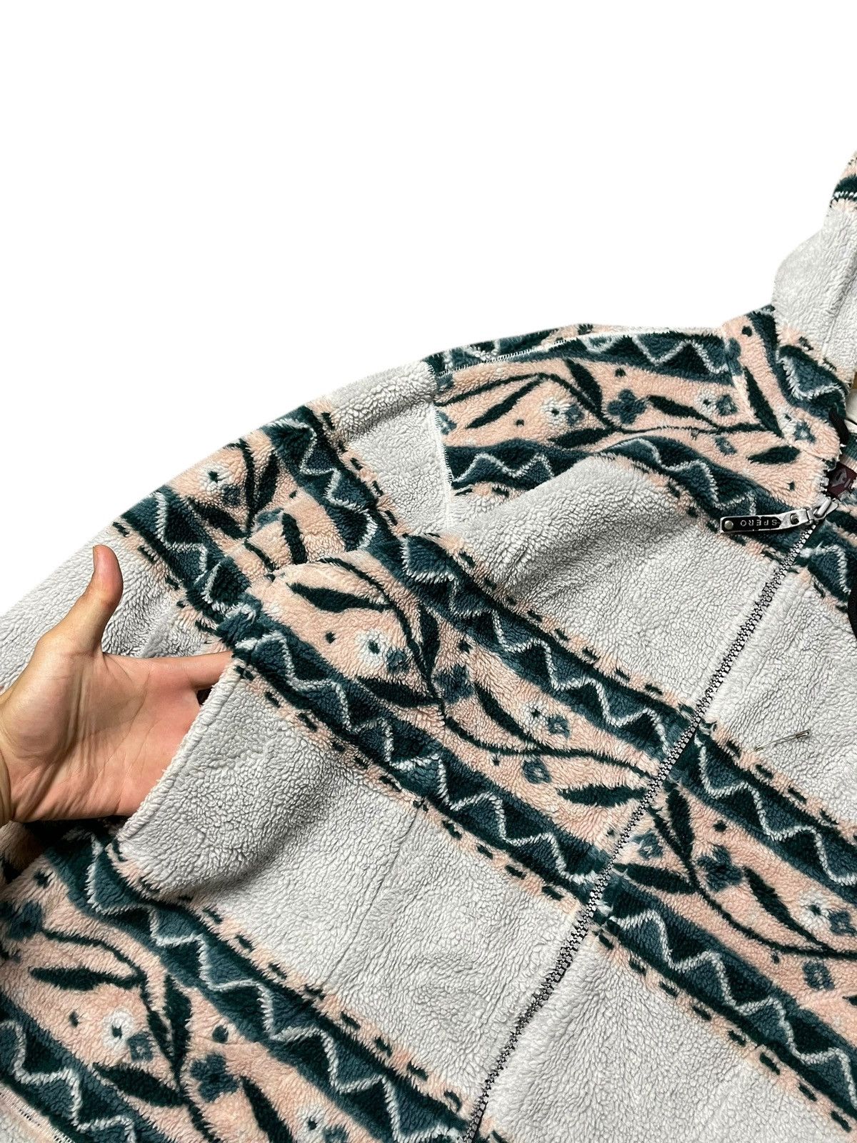 Japanese Brand × Vintage Japanese Brand American Native Pattern Fleece Hoodie (94) Size US M / EU 48-50 / 2 - 5 Thumbnail