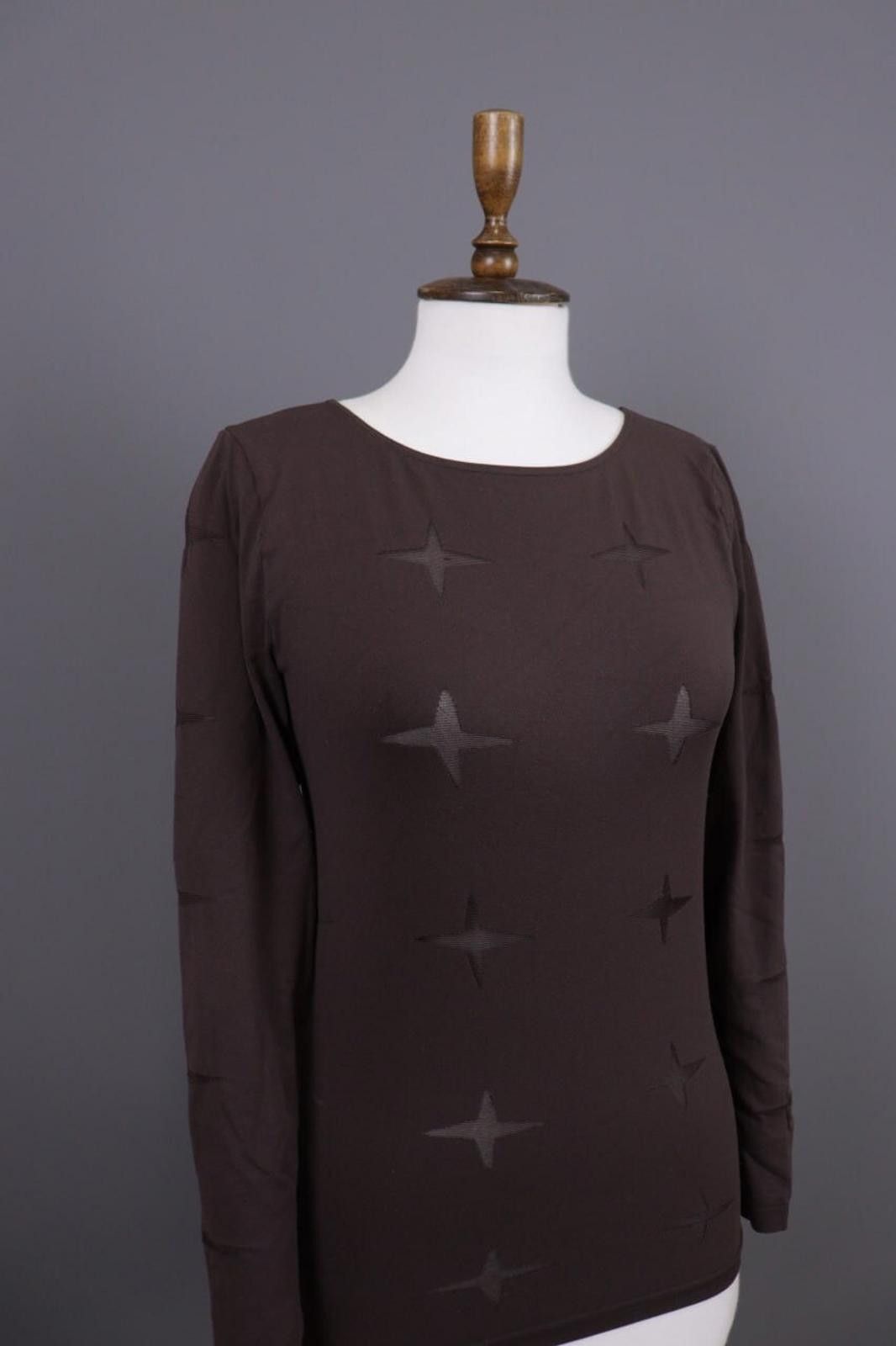 Wolford Wolford Brown Big Star Scoop Neck Long Sleeve Sweater Size M Size M / US 6-8 / IT 42-44 - 5 Thumbnail