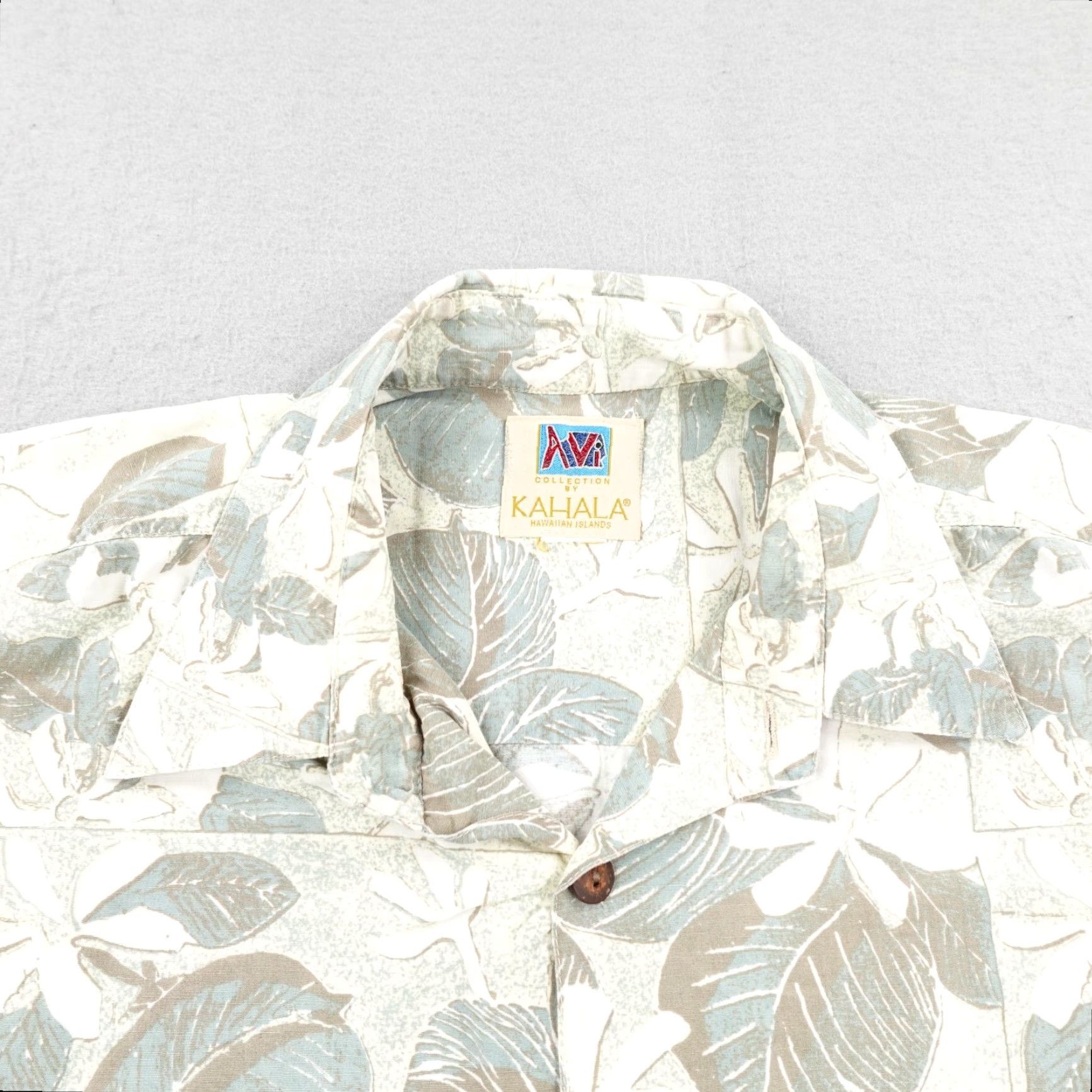 Vintage VINTAGE Kahala Shirt Men Large Beige Green Hawaiian Floral Aloha Button Up Camp Tropical Size US XL / EU 56 / 4 - 2 Thumbnail