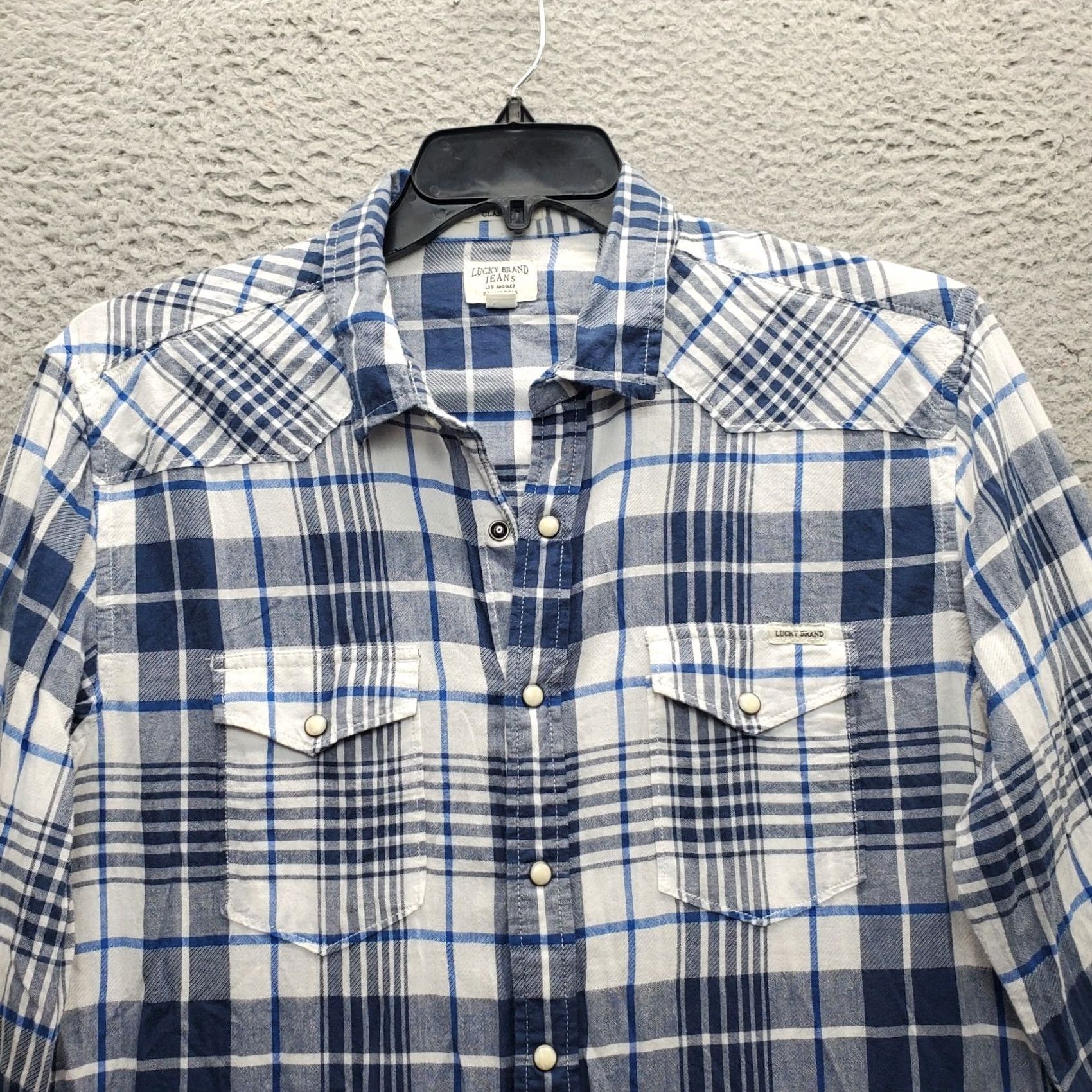Lucky Brand Lucky Brand Button-Up Shirt Mens M Multi Plaid Long Sleeve Collared Pearl Snap Size US M / EU 48-50 / 2 - 3 Thumbnail