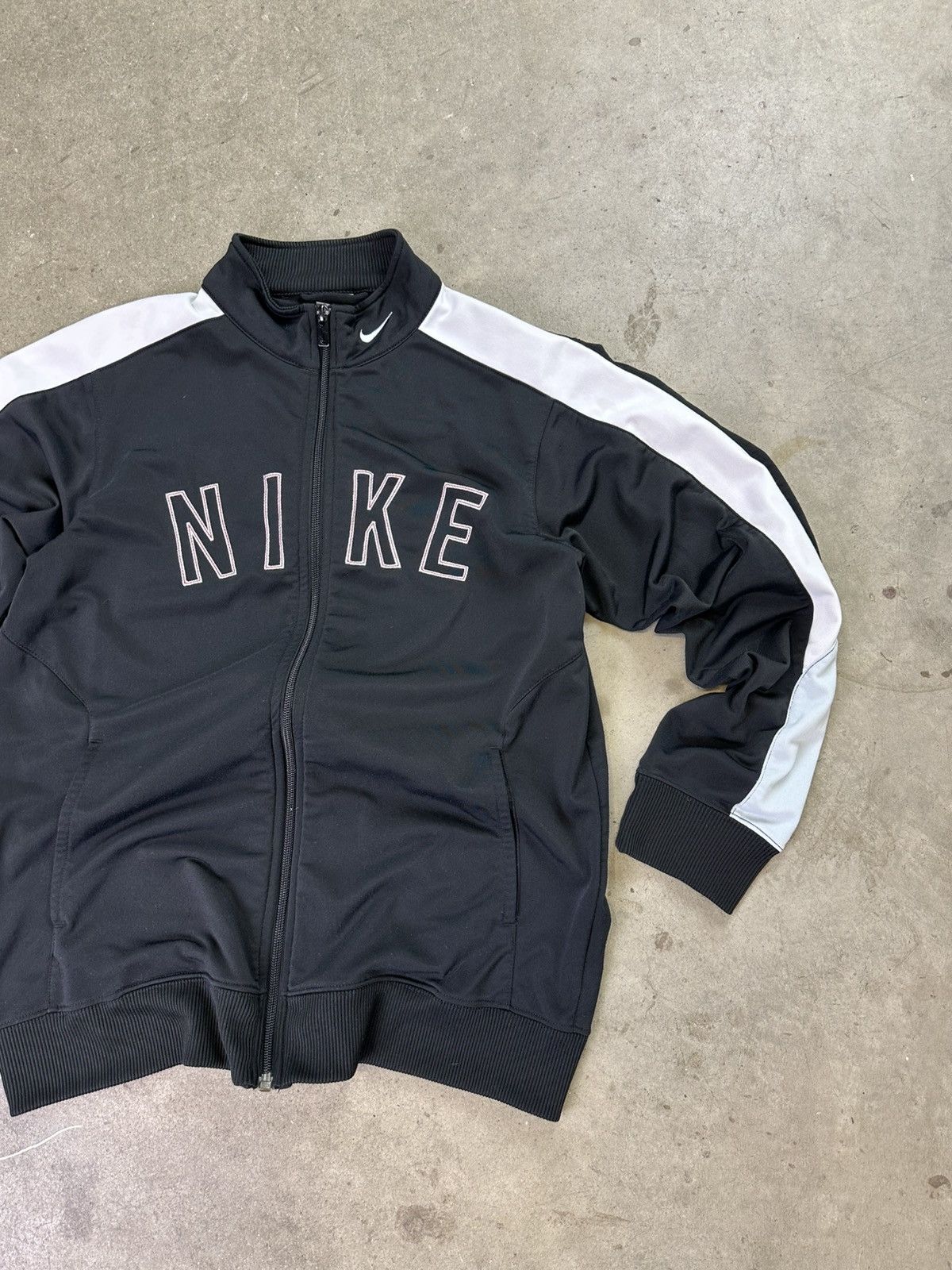 Nike × Vintage Vintage Nike Zip Up Track Jacket S/M Big Spellout Swoosh Size US S / EU 44-46 / 1 - 2 Thumbnail