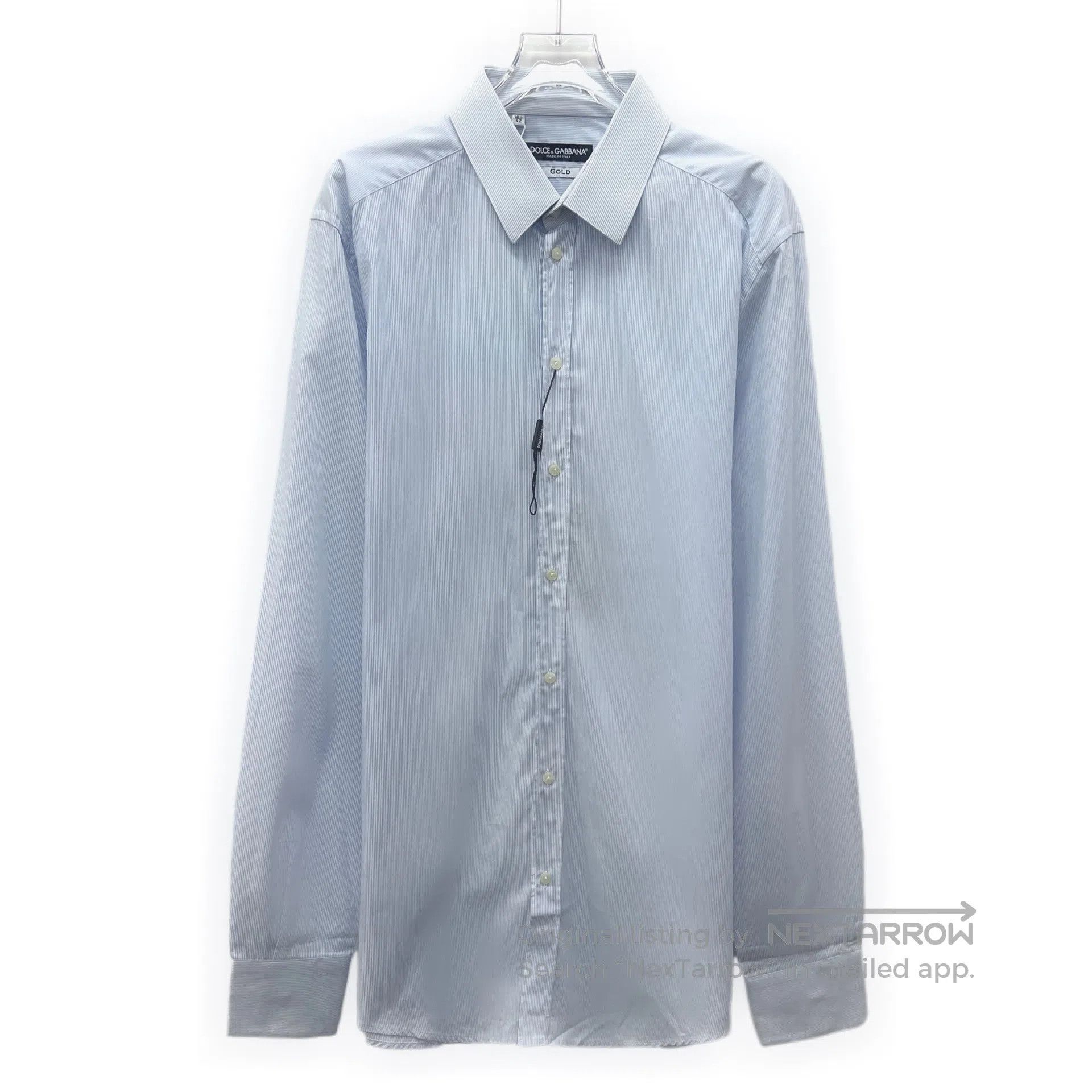 Dolce & Gabbana Dolce Gabbana Blue fine striped cotton collar single-breas Size US XS / EU 42 / 0 - 1 Thumbnail
