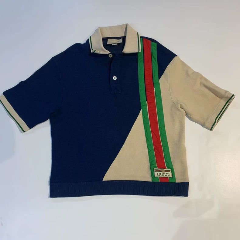 Gucci Gucci SS23 color-block striped pattern polo shirt 2503-Next Size US M / EU 48-50 / 2 - 1 Thumbnail