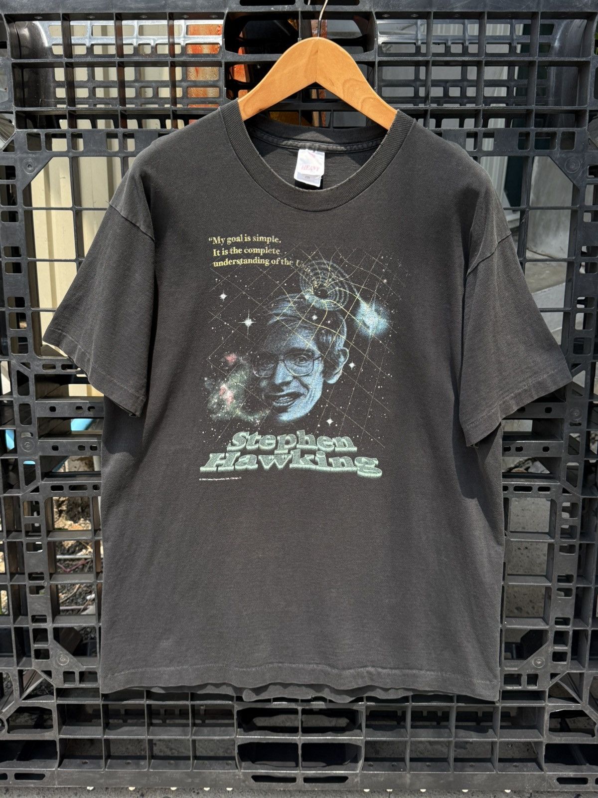 Vintage 💥Vintage Stephen Hawking 1995 Science T-Shirt Size US XL / EU 56 / 4 - 1 Thumbnail