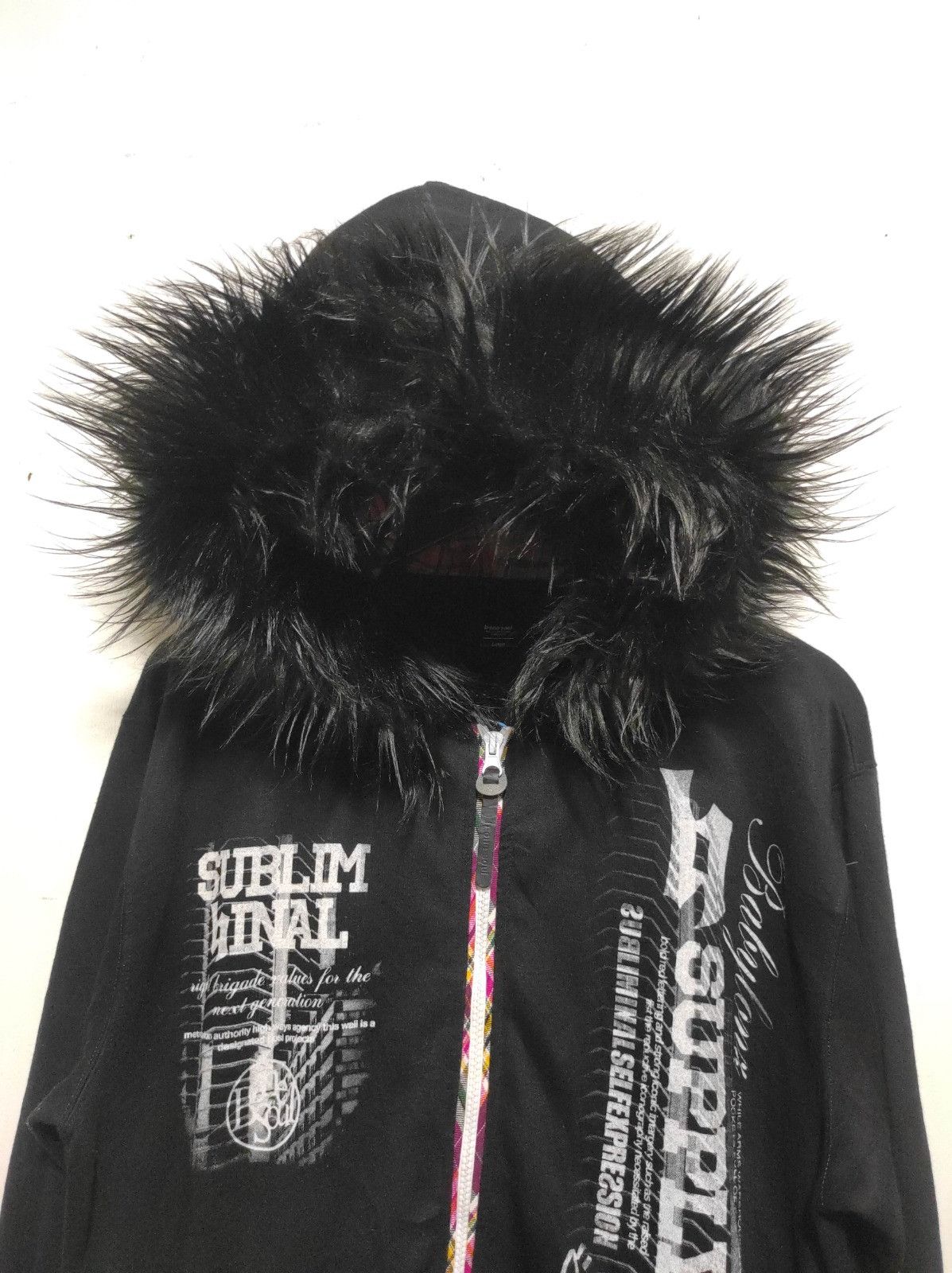 Japanese Brand B One Soul poem zip fur hoodie ifsix LGB style Size US L / EU 52-54 / 3 - 3 Thumbnail