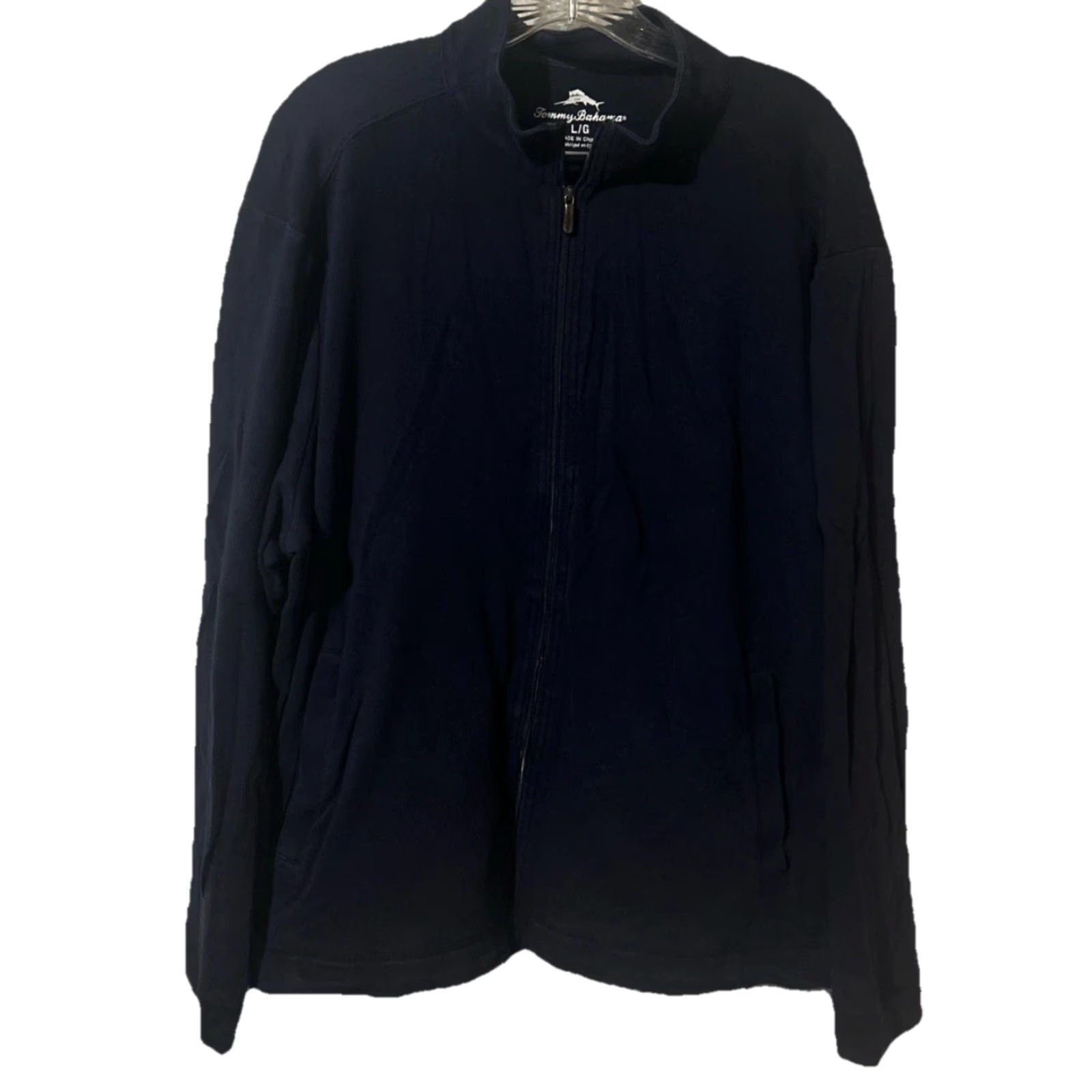 Tommy Bahama Tommy Bahama Sweatshirt Navy Blue 100% Cotton Full Zip Pocket Women L Classic Outdoor 2119 Size L / US 10 / IT 46 - 2 Thumbnail