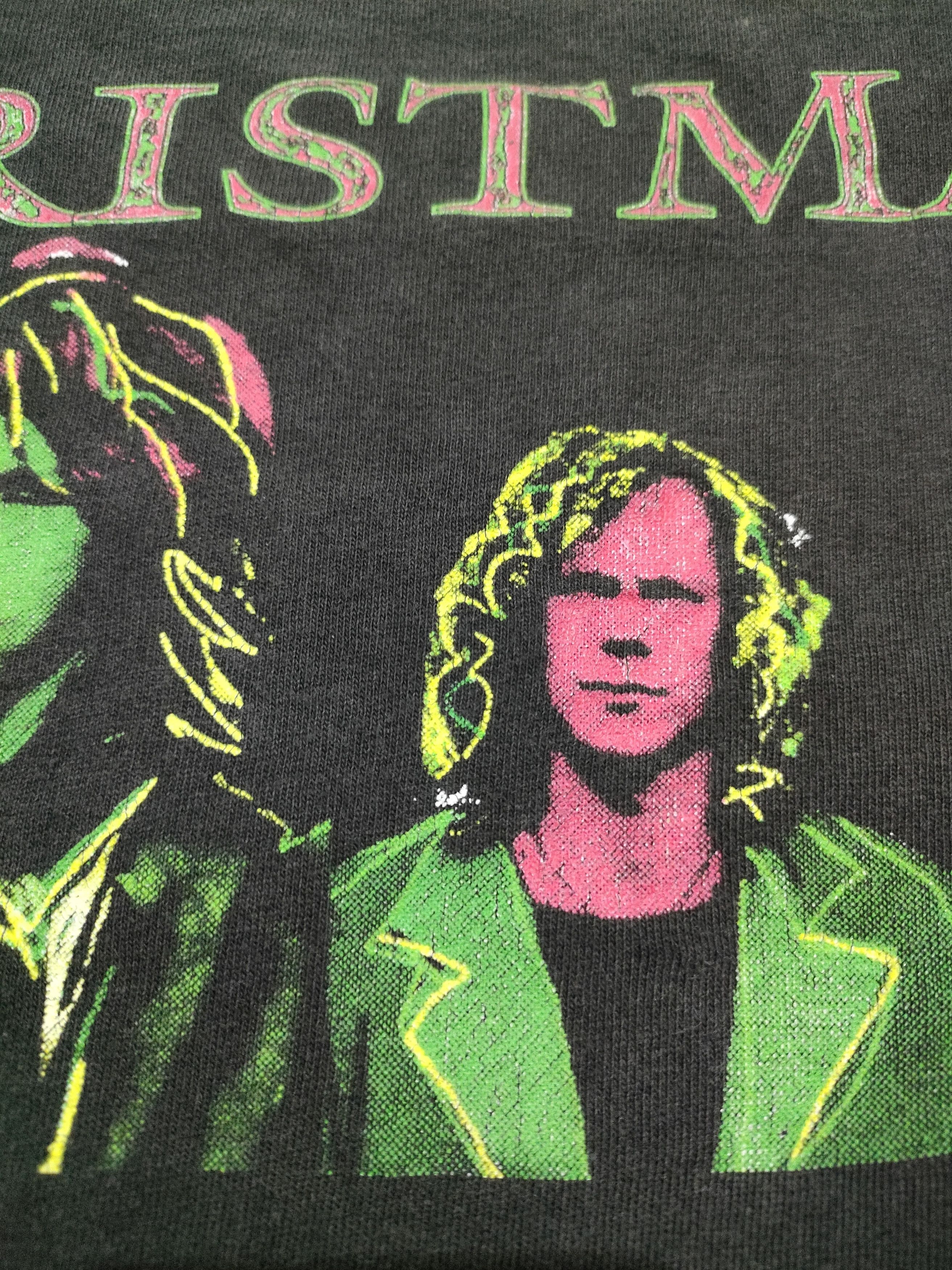 Band Tees × Vintage 90s Vintage BON JOVI CHRISTMAS '94 Tour T-Shirt Rock Band Size US XL / EU 56 / 4 - 15 Thumbnail
