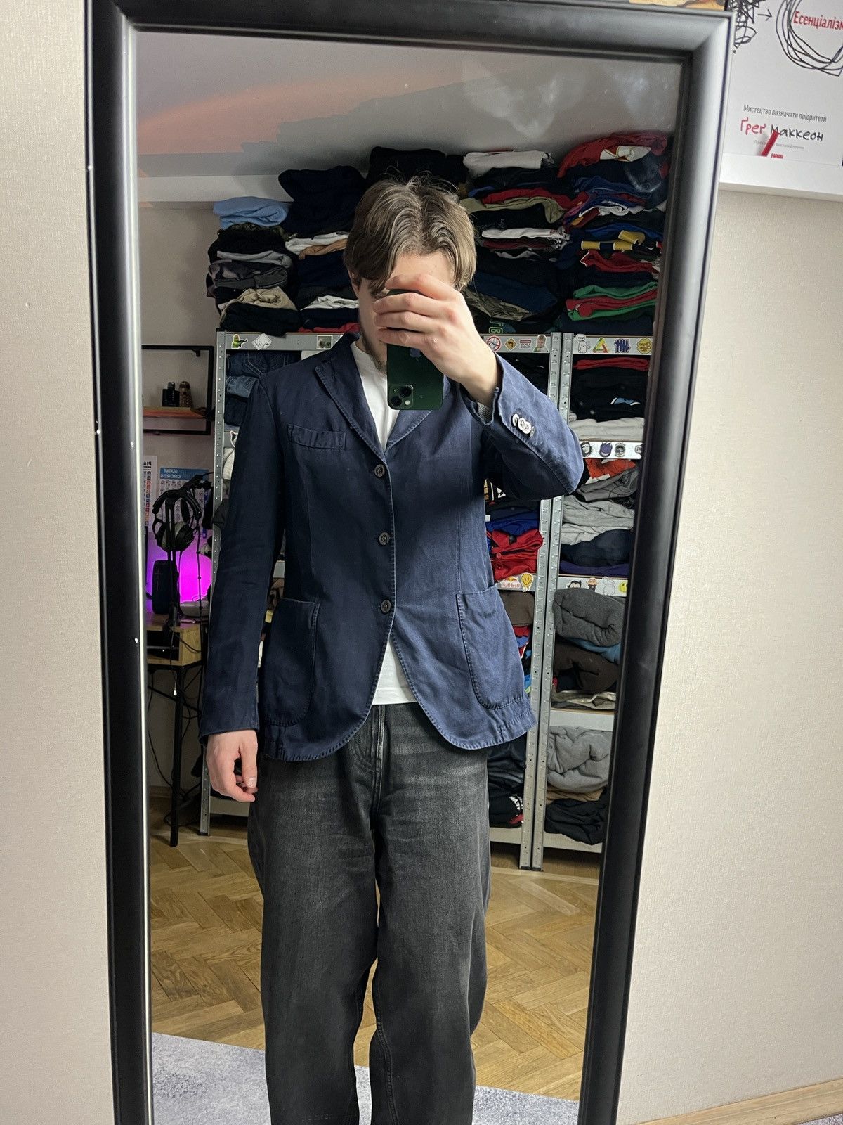 Boglioli Boglioli Navy Blazer Men’s Size 48 Size 48R - 3 Thumbnail