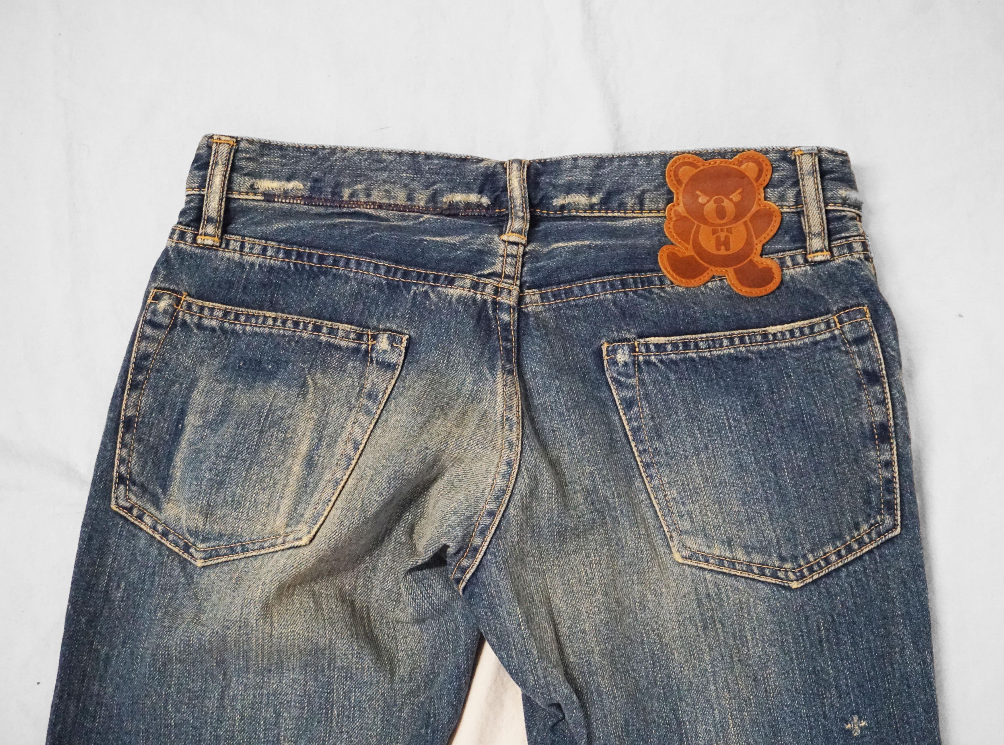 Designer × Hysteric Glamour × Vintage 00's Hysteric Glamour "Fuck Bear" Studded Denim pant Size 27" / US 4 / IT 40 - 7 Thumbnail