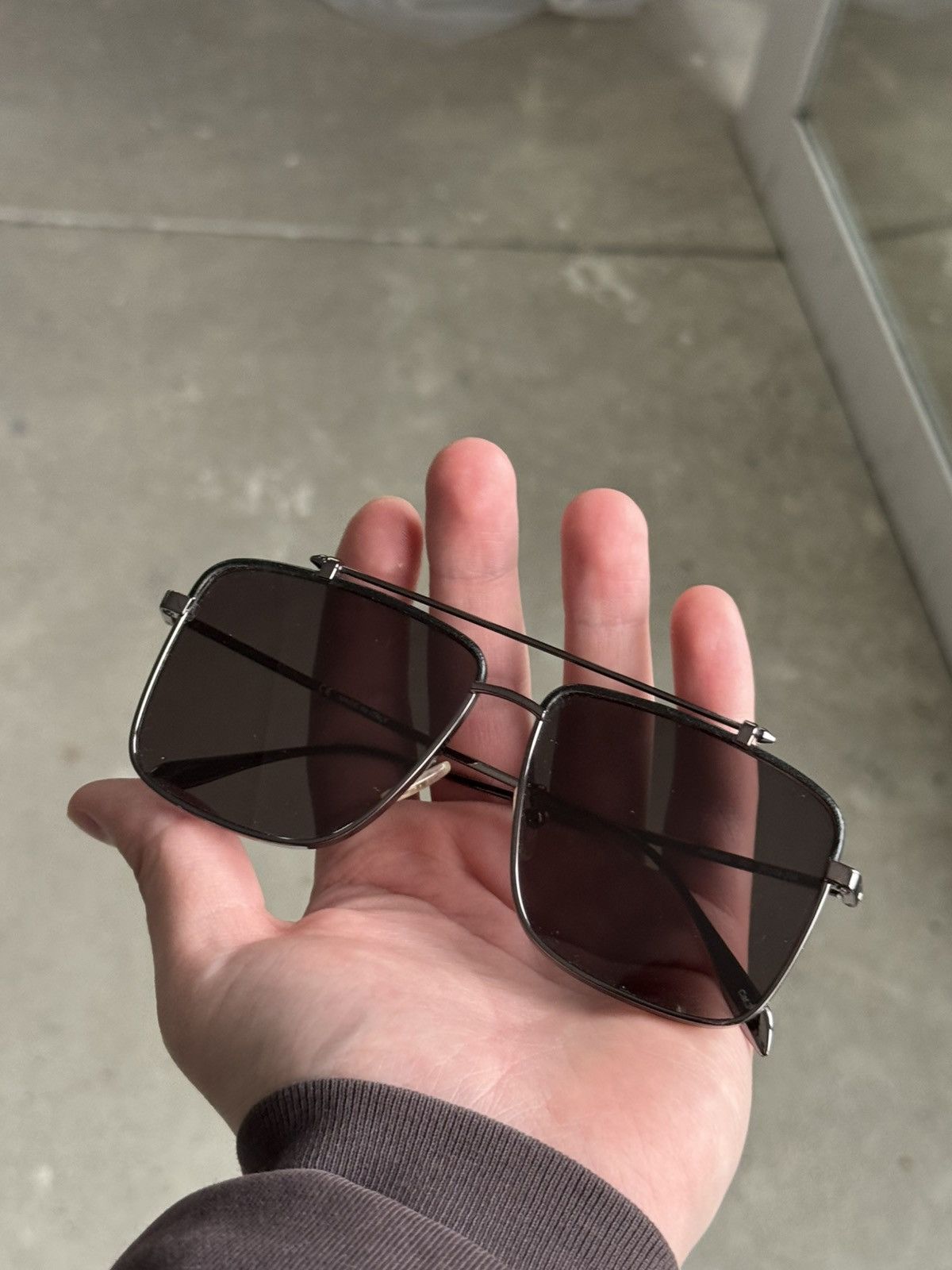 Alexander McQueen Alexander McQueen Iconic Aviator Glasses Size ONE SIZE - 15 Thumbnail